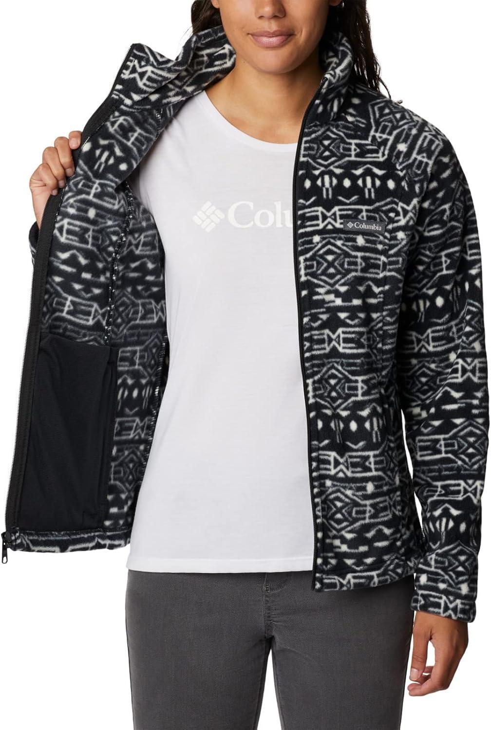 imageColumbia womens Benton Springs Printed Full ZipBlack 80s Stripe