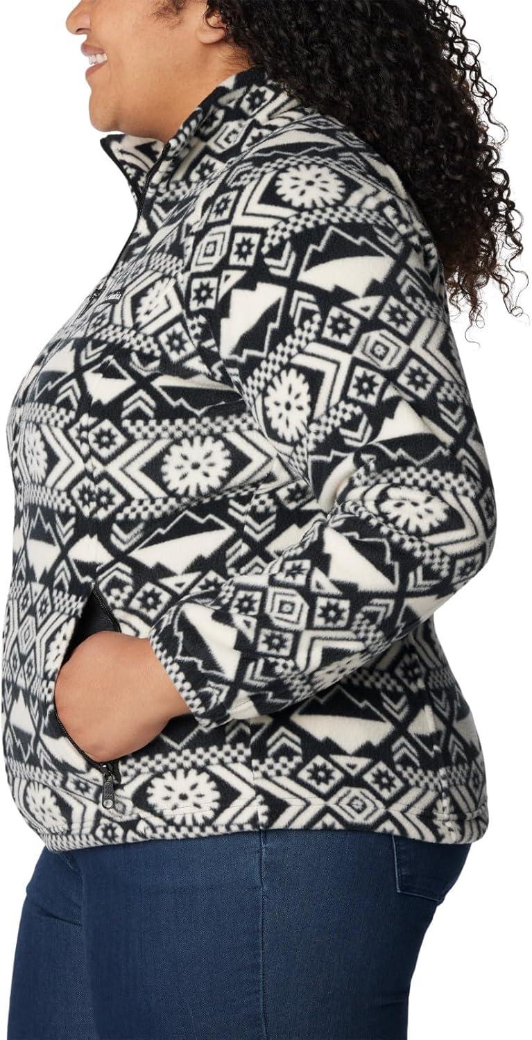 imageColumbia womens Benton Springs Printed Full ZipBlack Checkered Peaks Tonal