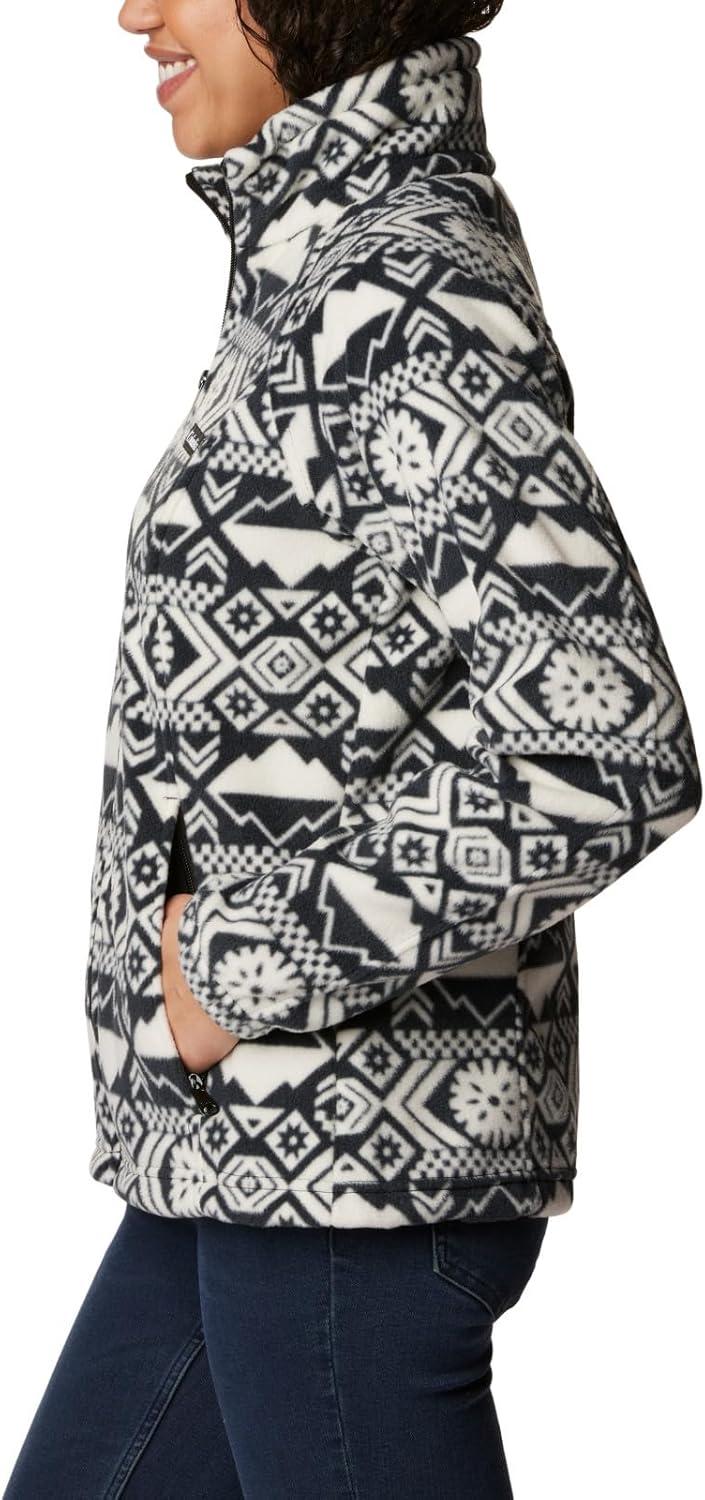 imageColumbia womens Benton Springs Printed Full ZipBlack Checkered Peaks Tonal