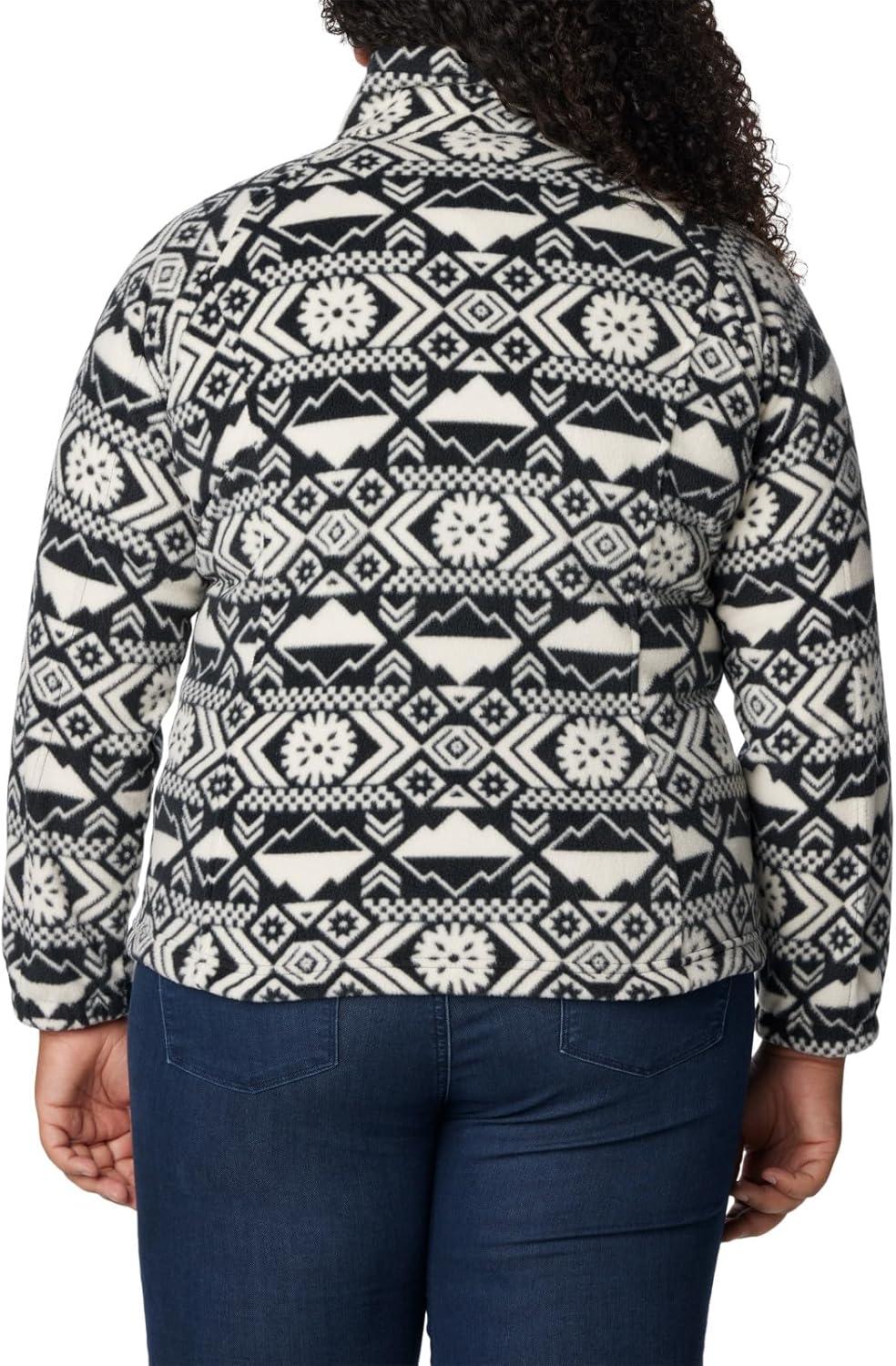 imageColumbia womens Benton Springs Printed Full ZipBlack Checkered Peaks Tonal