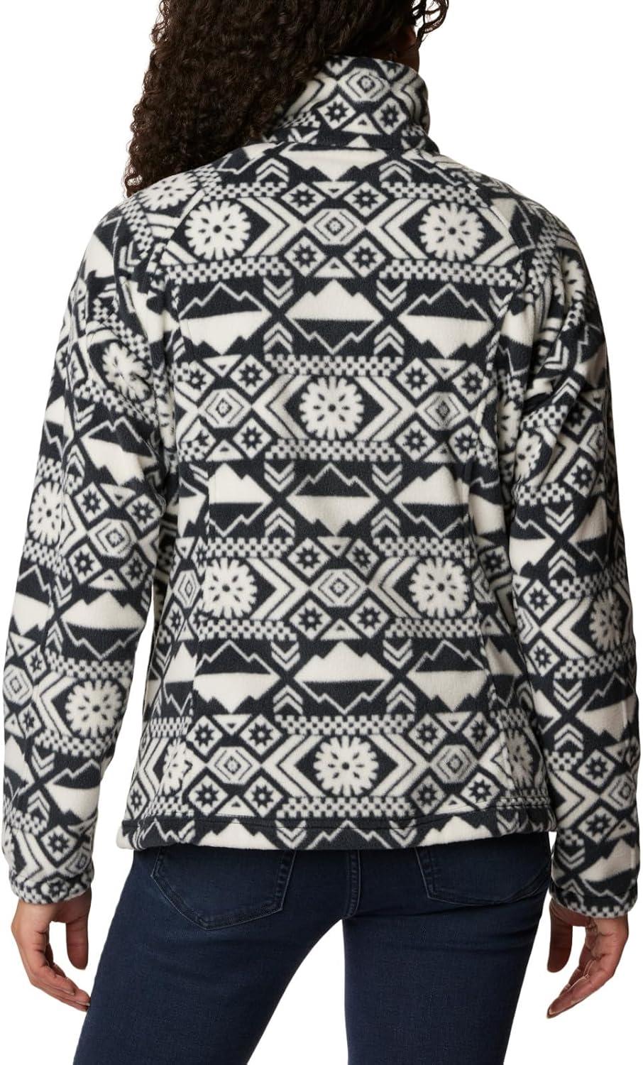 imageColumbia womens Benton Springs Printed Full ZipBlack Checkered Peaks Tonal