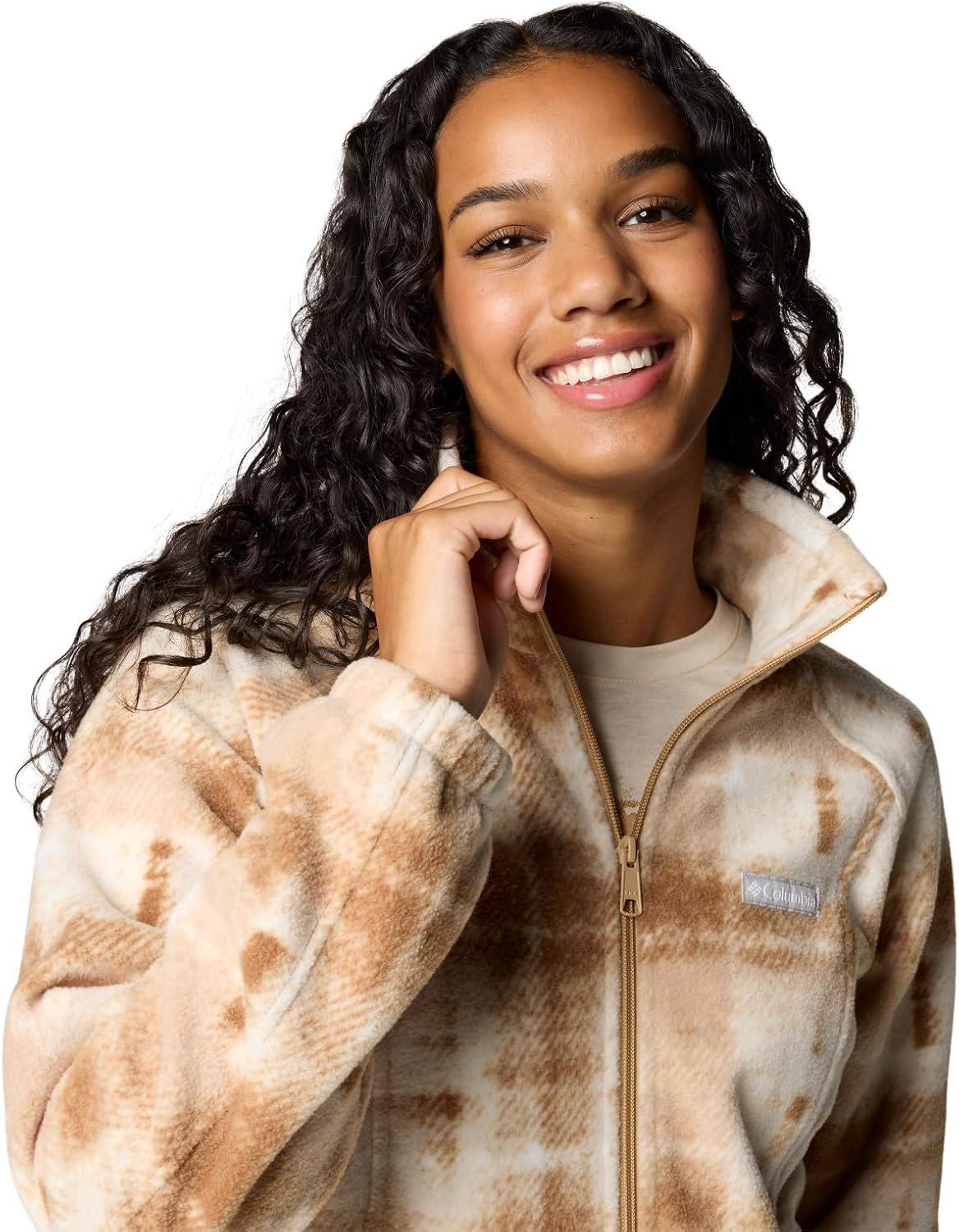 imageColumbia womens Benton Springs Printed Full ZipCamel Brown Omblur