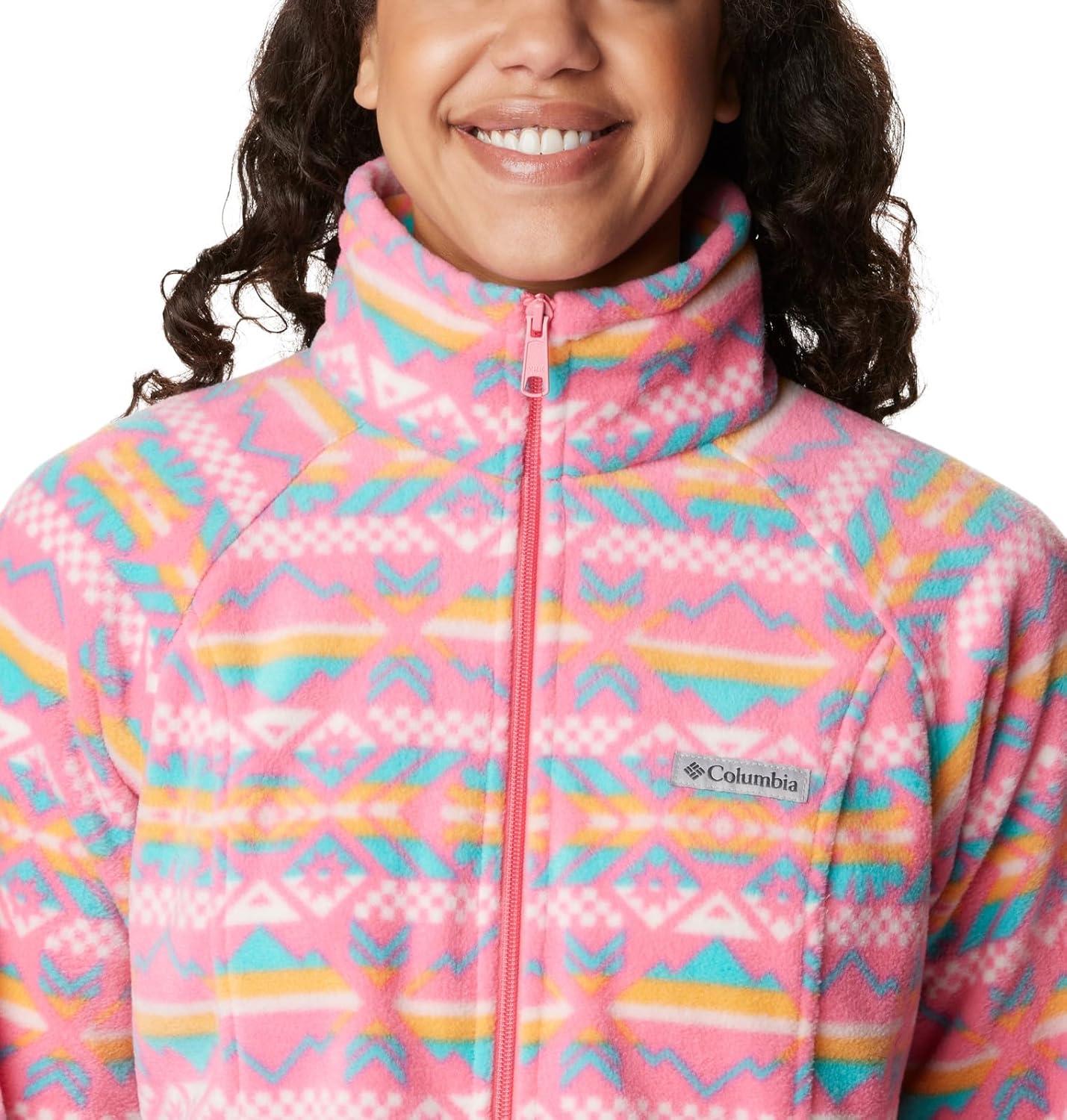 imageColumbia womens Benton Springs Printed Full ZipCamellia Rose Checkered Peaks