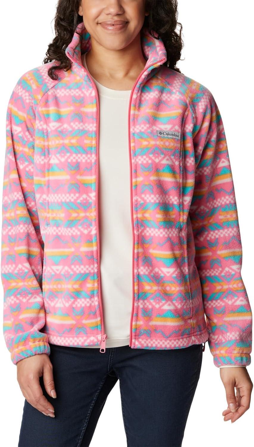 imageColumbia womens Benton Springs Printed Full ZipCamellia Rose Checkered Peaks