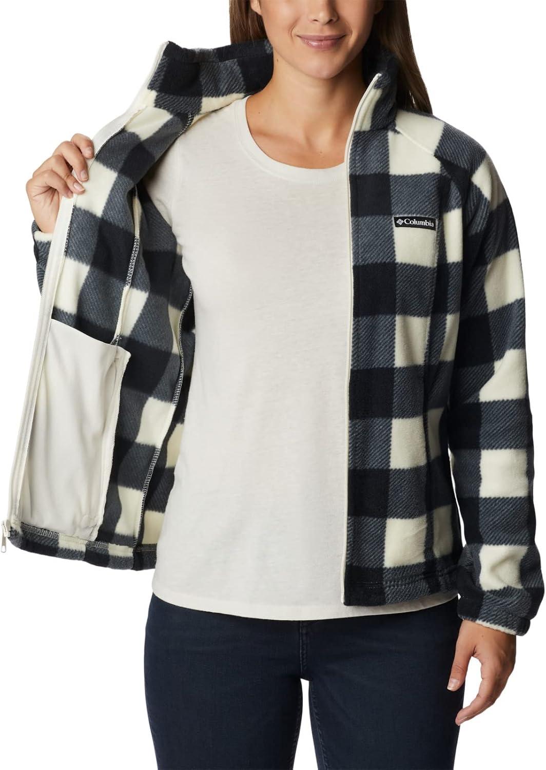 imageColumbia womens Benton Springs Printed Full ZipChalk Check Print