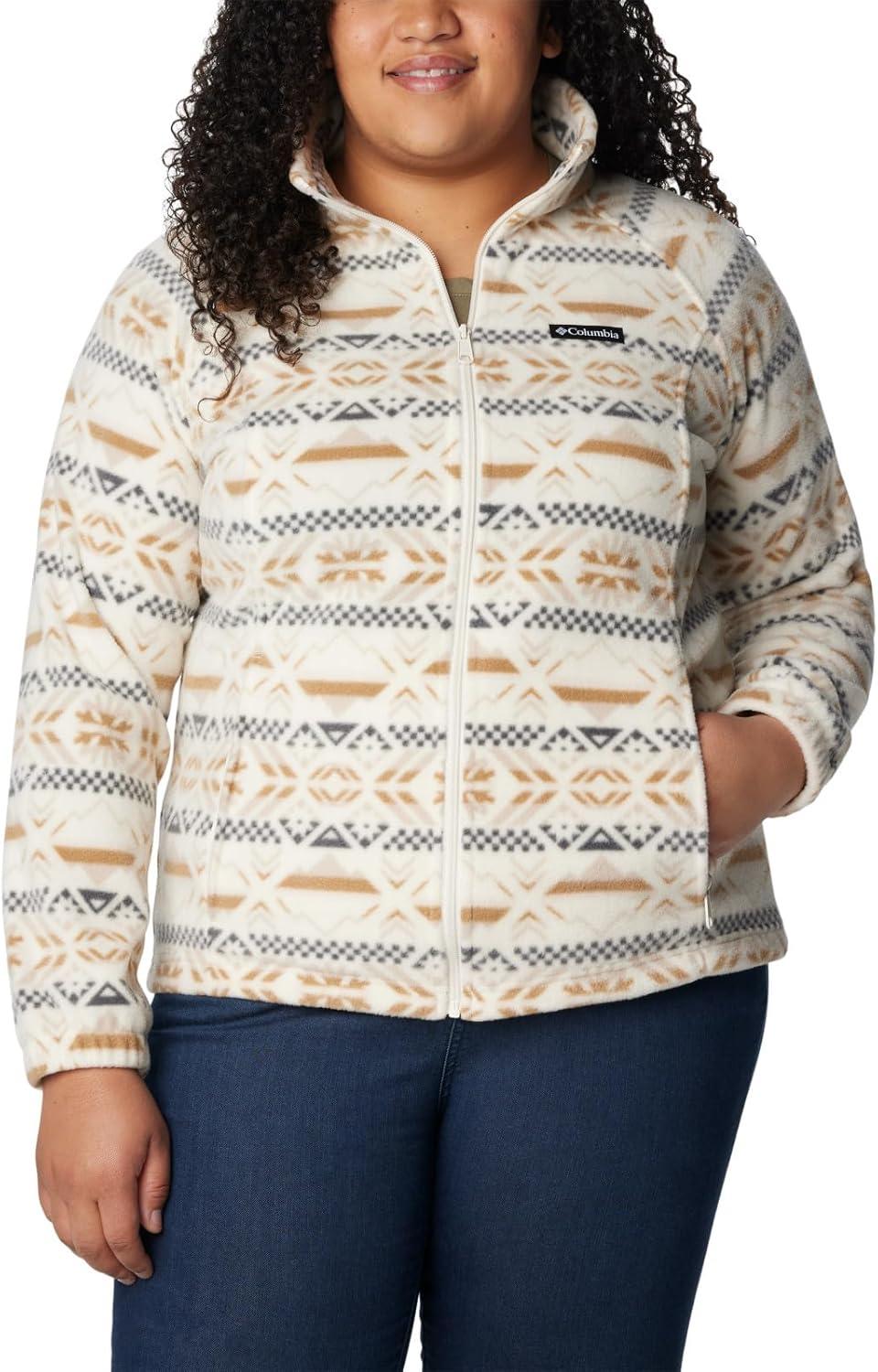 imageColumbia womens Benton Springs Printed Full ZipChalk Checkered Peaks