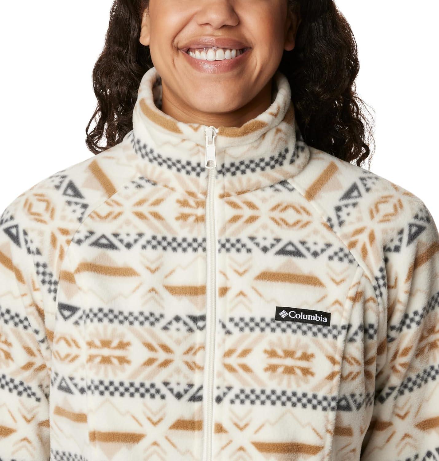 imageColumbia womens Benton Springs Printed Full ZipChalk Checkered Peaks