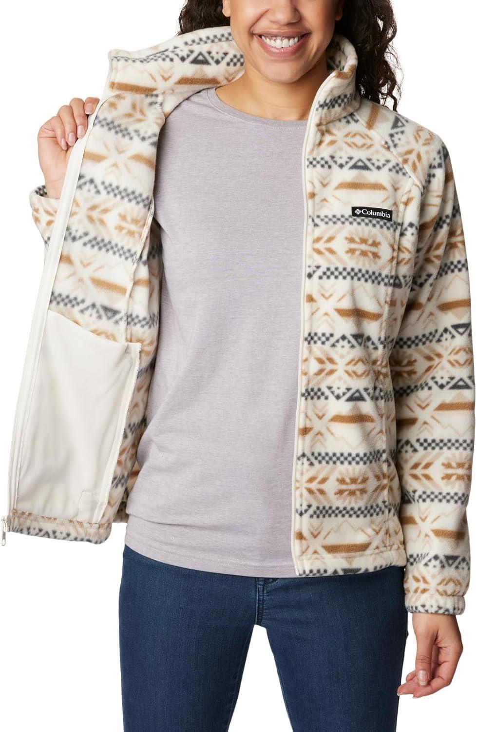imageColumbia womens Benton Springs Printed Full ZipChalk Checkered Peaks