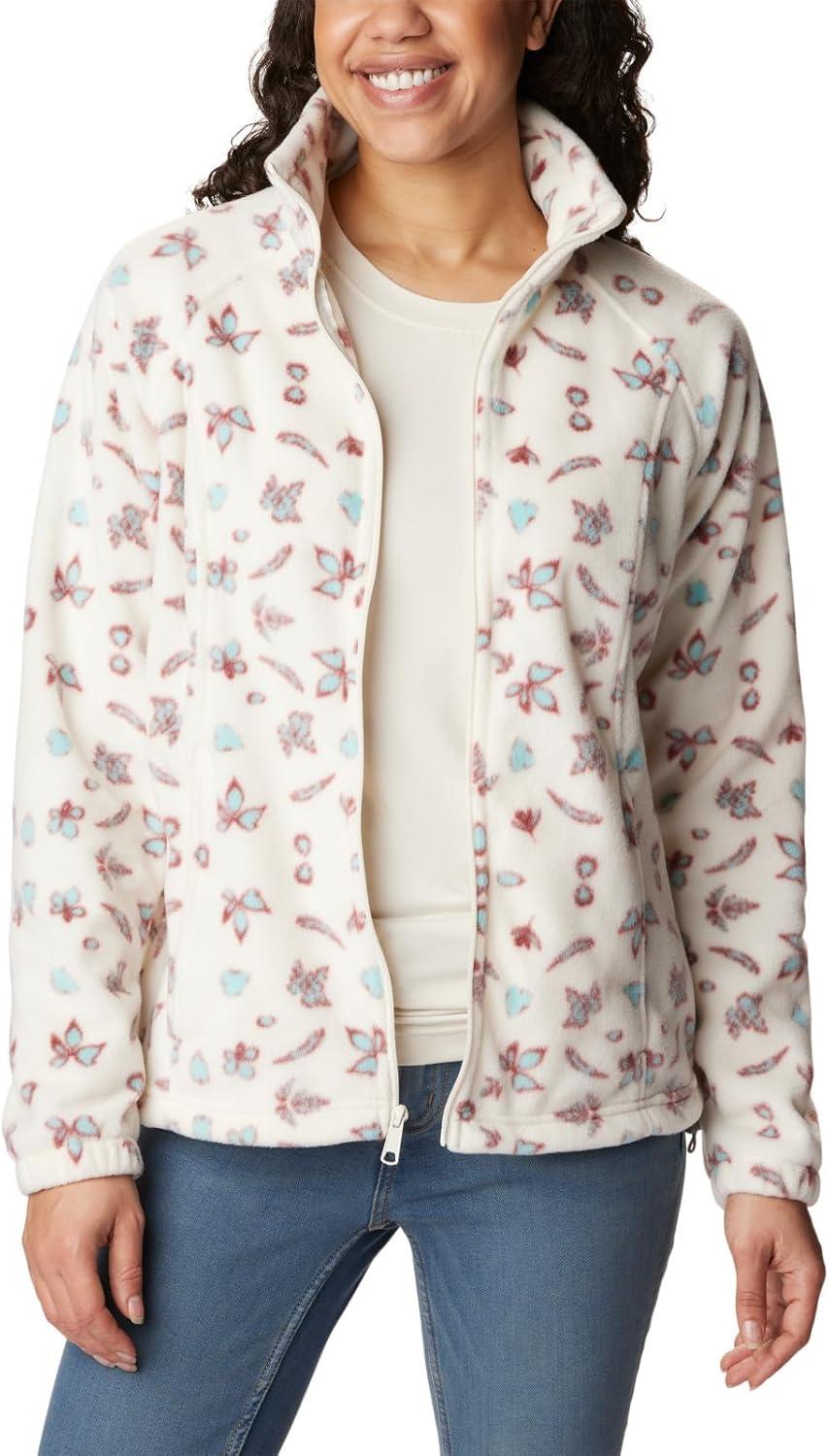 imageColumbia womens Benton Springs Printed Full ZipChalk Cyanofrond