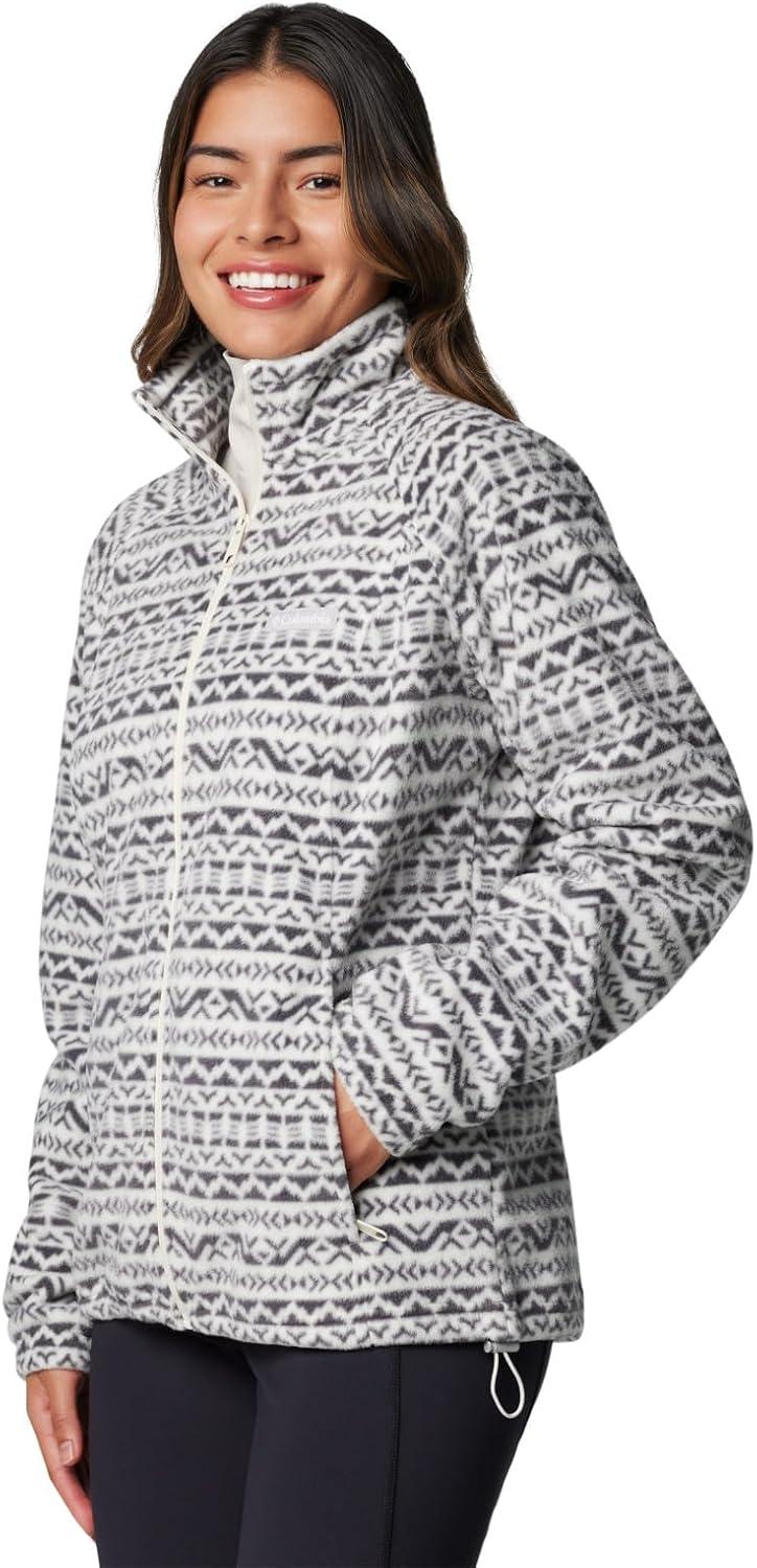 imageColumbia womens Benton Springs Printed Full ZipChalk Madras Tonal