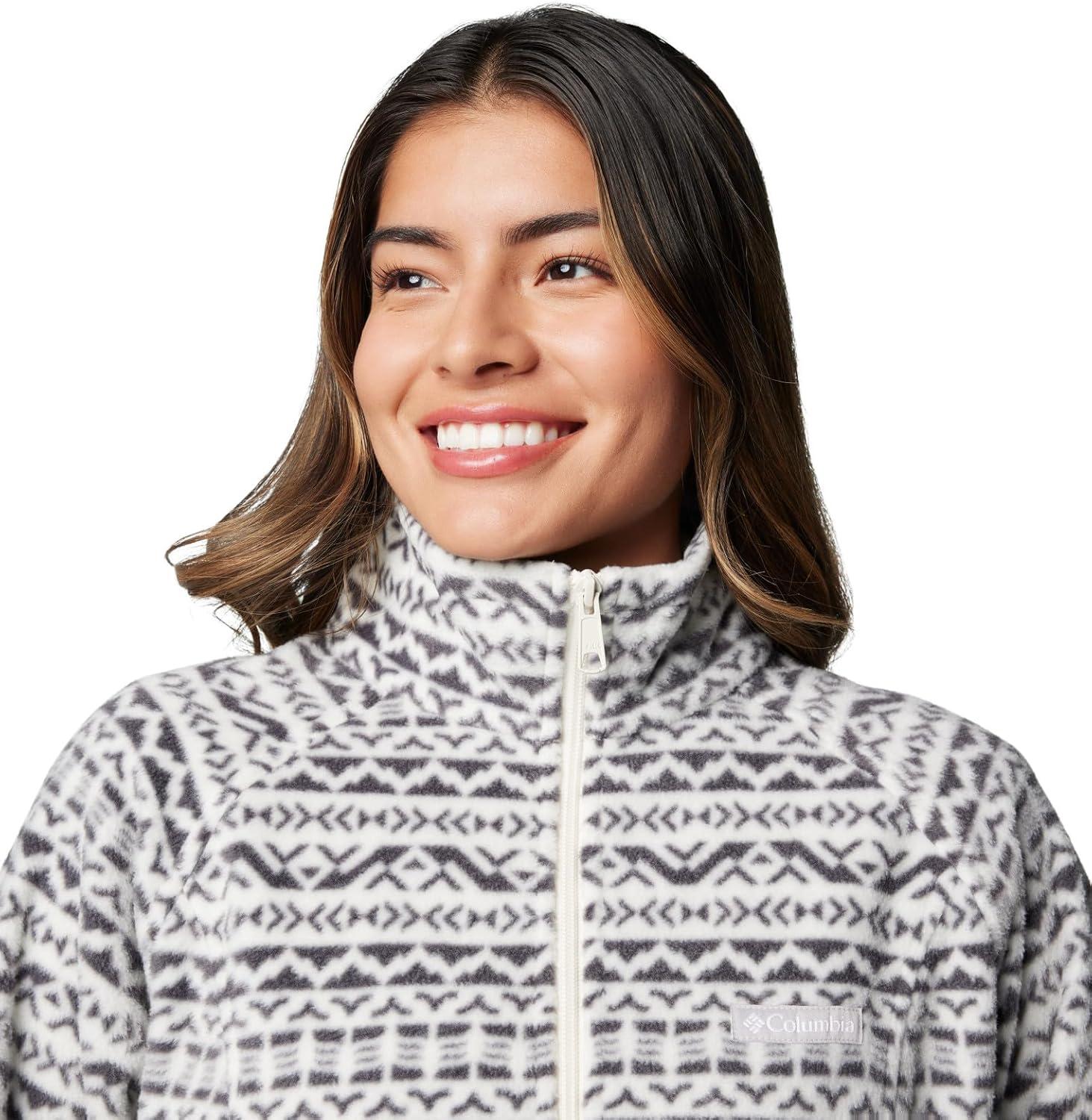imageColumbia womens Benton Springs Printed Full ZipChalk Madras Tonal