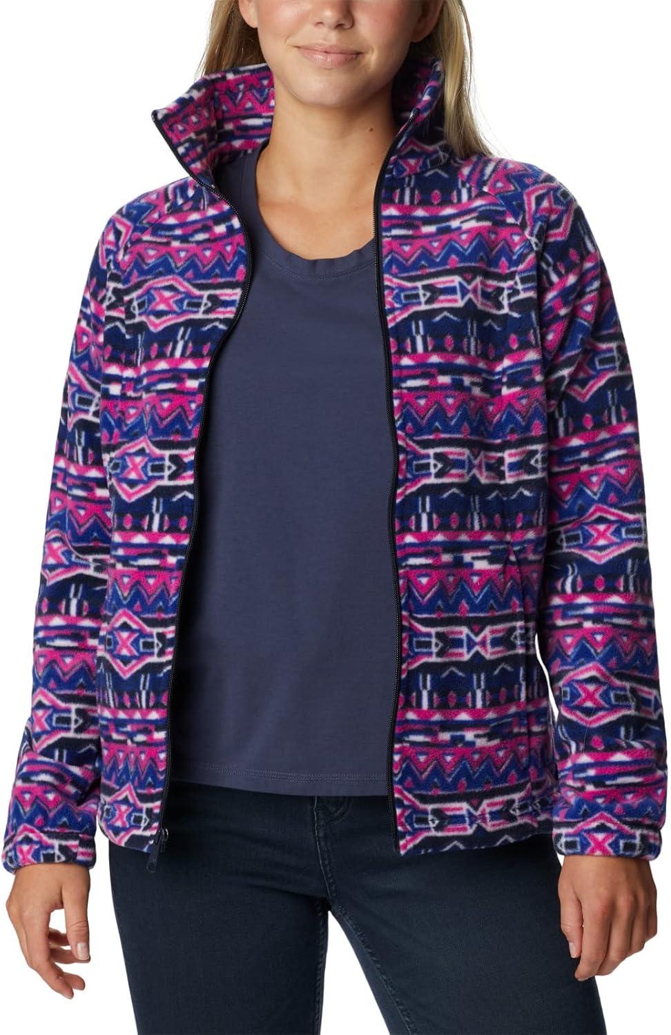 imageColumbia womens Benton Springs Printed Full ZipDark Sapphire 80s Stripe