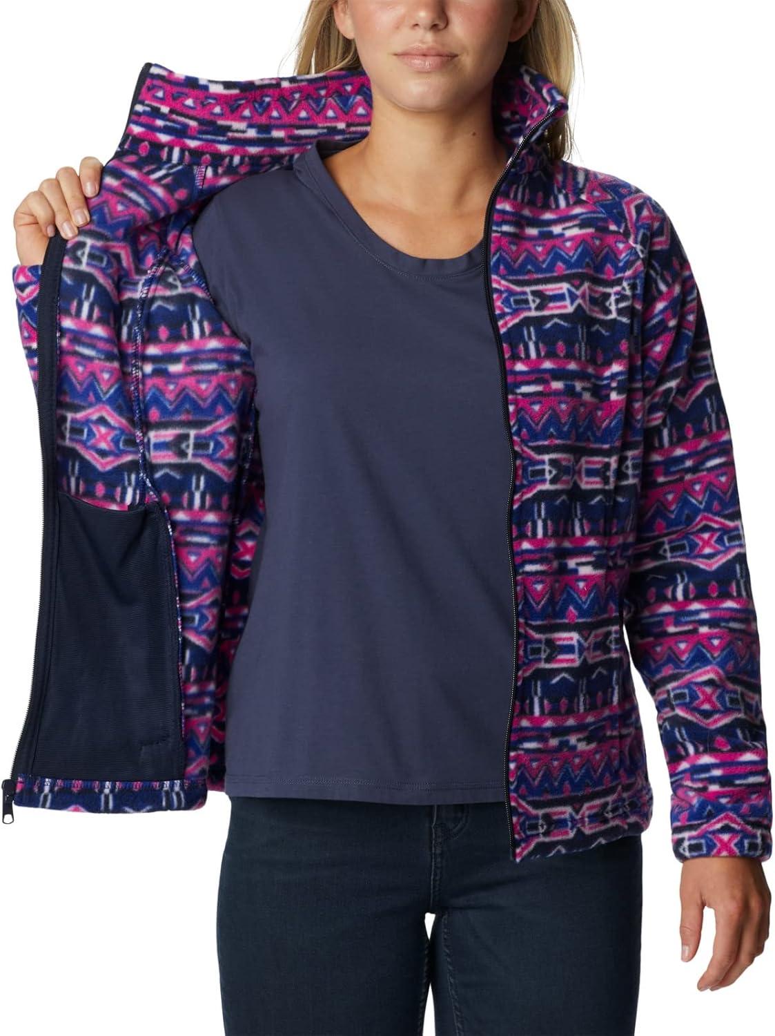 imageColumbia womens Benton Springs Printed Full ZipDark Sapphire 80s Stripe