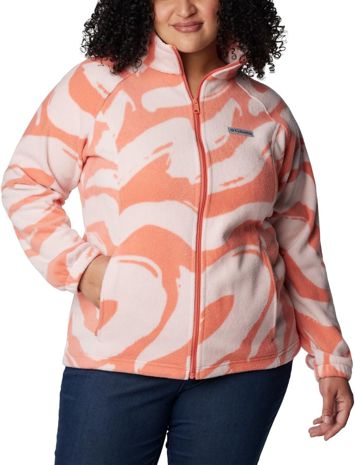 imageColumbia womens Benton Springs Printed Full ZipFaded Peach Snowdrifts Tonal