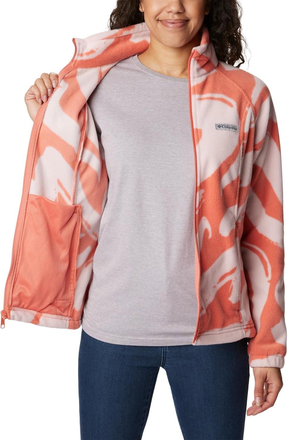 imageColumbia womens Benton Springs Printed Full ZipFaded Peach Snowdrifts Tonal