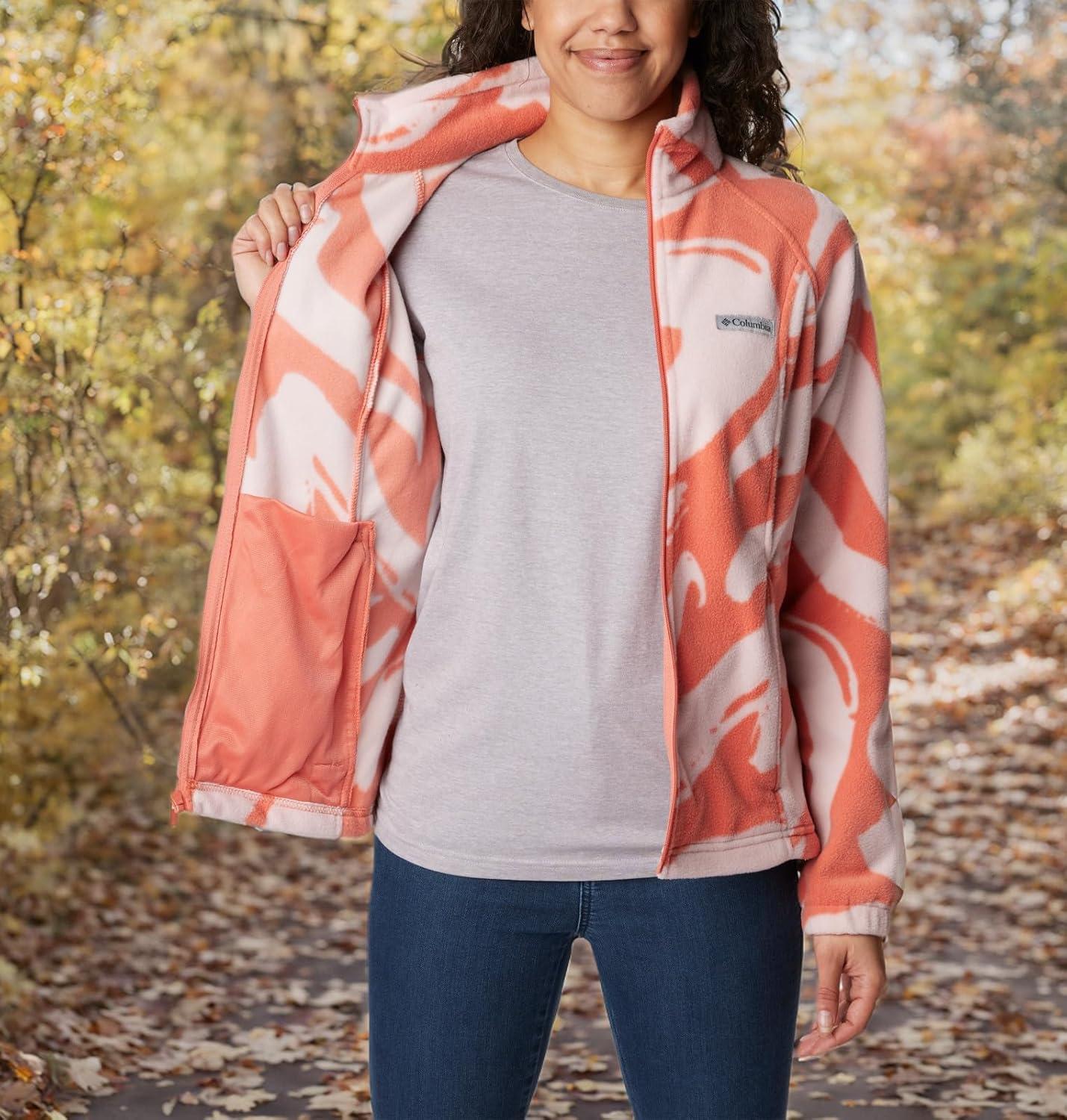 imageColumbia womens Benton Springs Printed Full ZipFaded Peach Snowdrifts Tonal