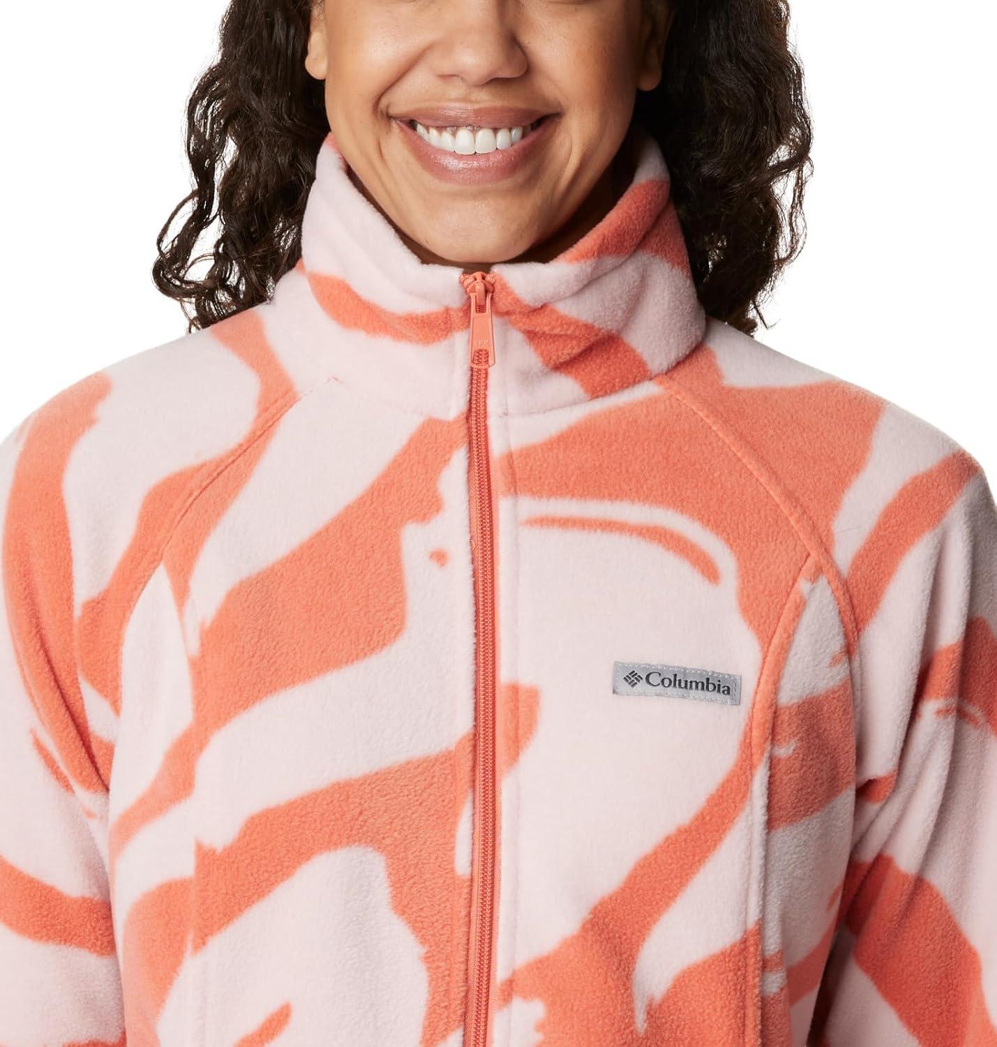 imageColumbia womens Benton Springs Printed Full ZipFaded Peach Snowdrifts Tonal