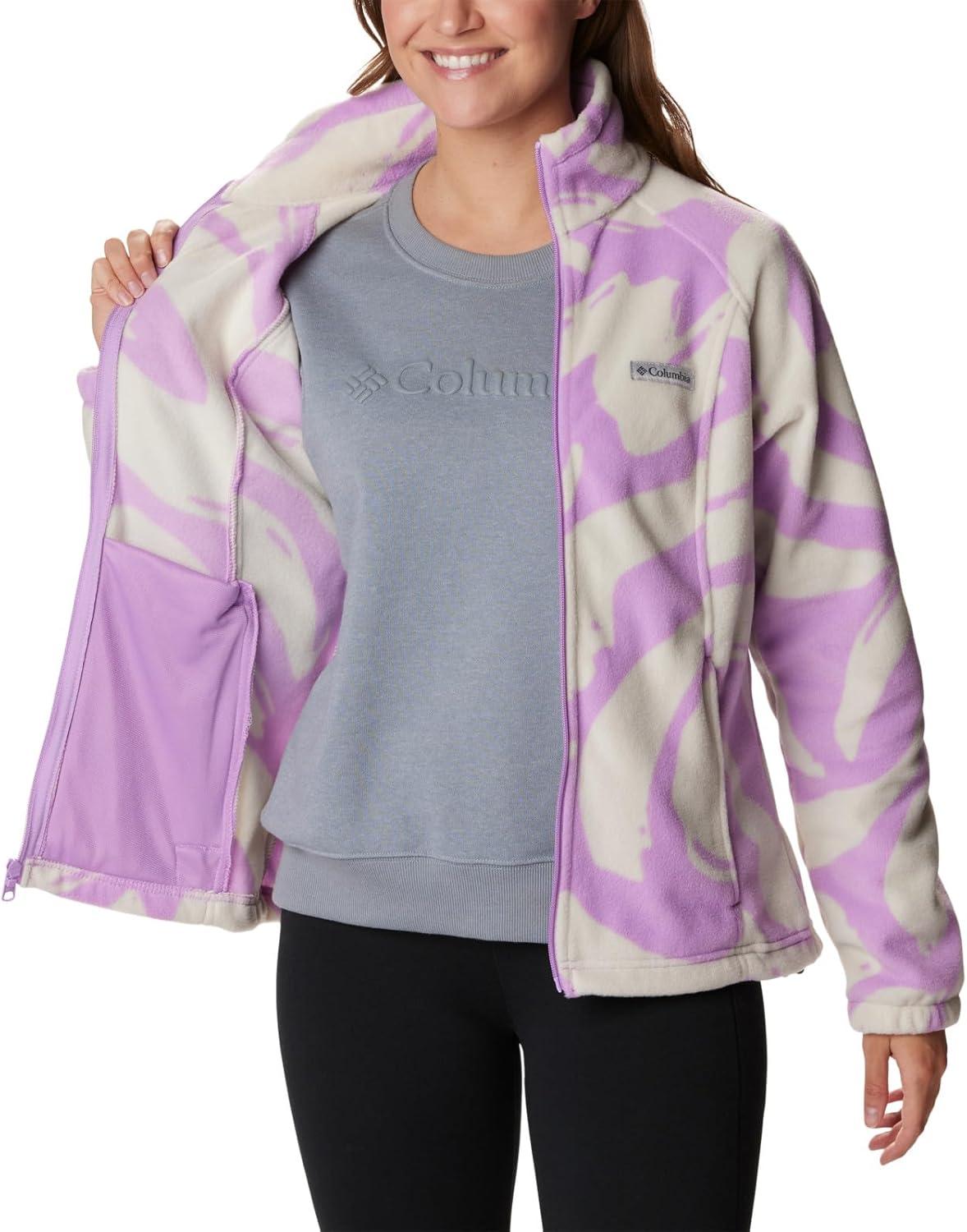 imageColumbia womens Benton Springs Printed Full ZipGumdrop Snowdrifts Tonal