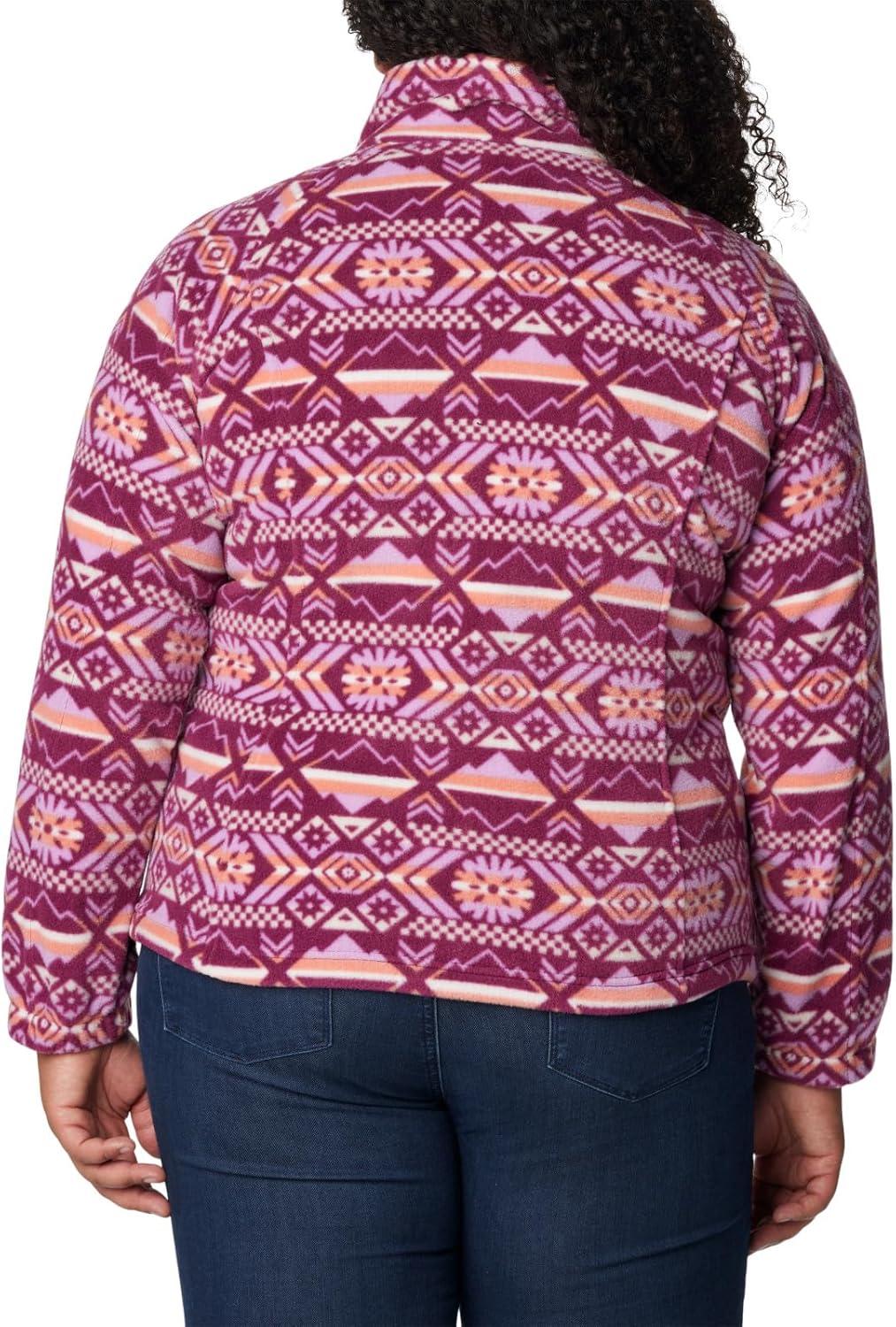 imageColumbia womens Benton Springs Printed Full ZipMarionberry Checkered Peaks