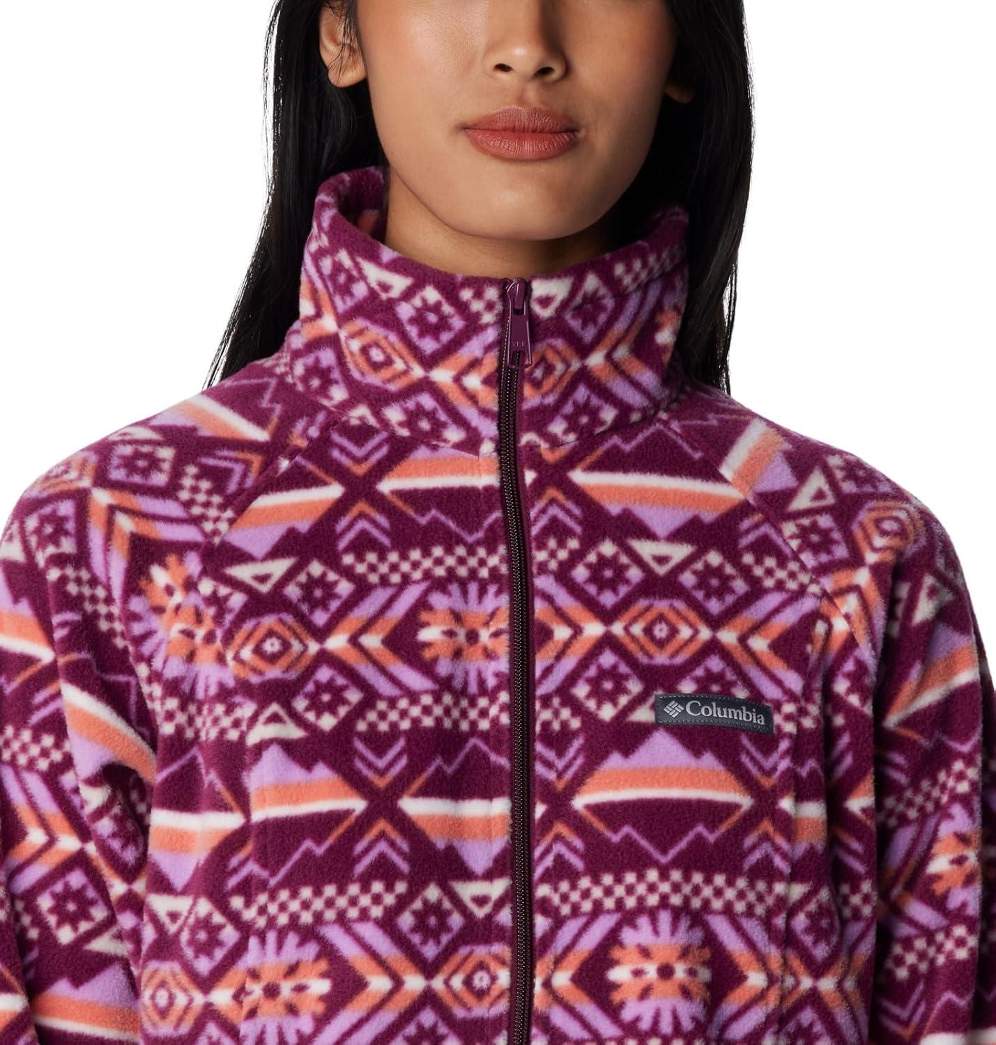 imageColumbia womens Benton Springs Printed Full ZipMarionberry Checkered Peaks