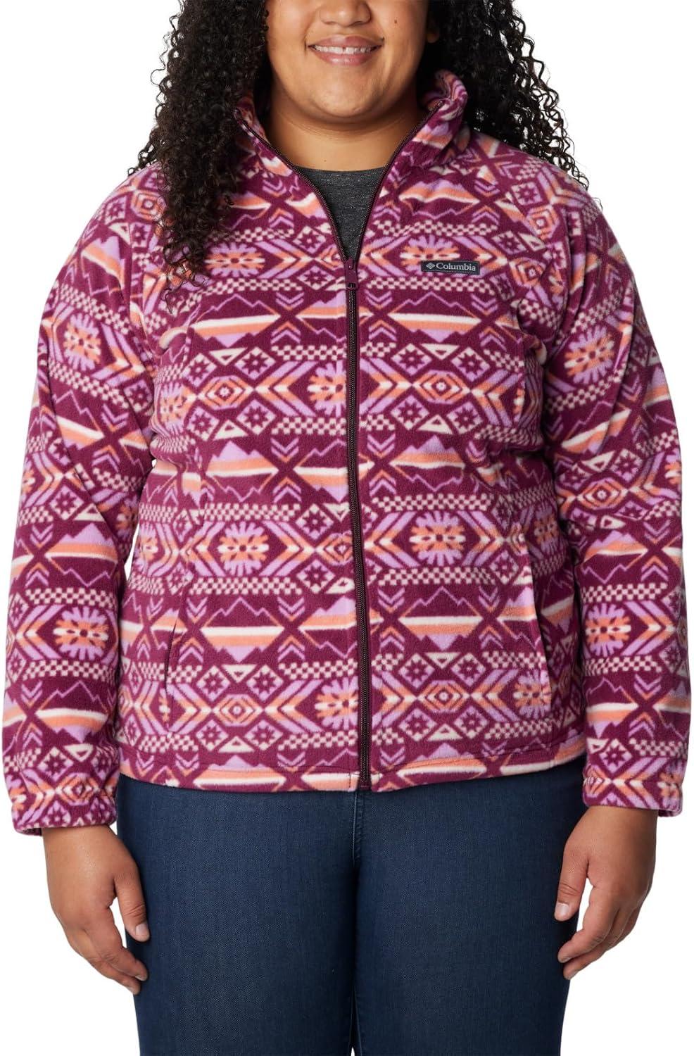imageColumbia womens Benton Springs Printed Full ZipMarionberry Checkered Peaks