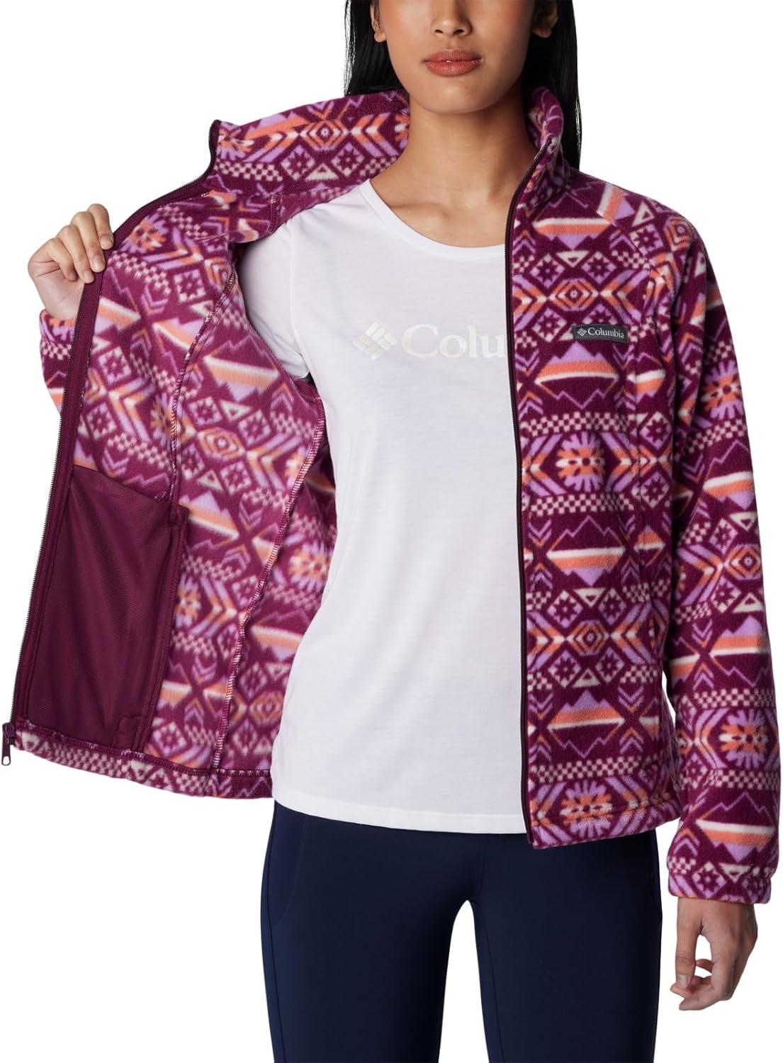 imageColumbia womens Benton Springs Printed Full ZipMarionberry Checkered Peaks