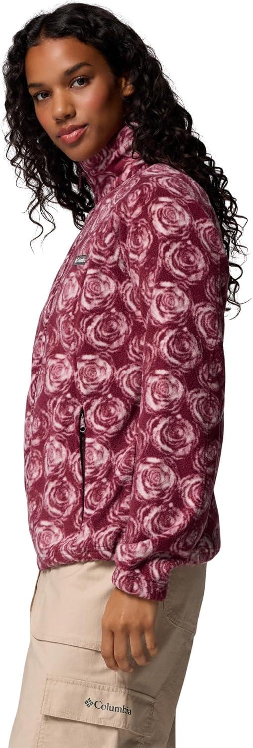 imageColumbia womens Benton Springs Printed Full ZipRich Wine Rose City