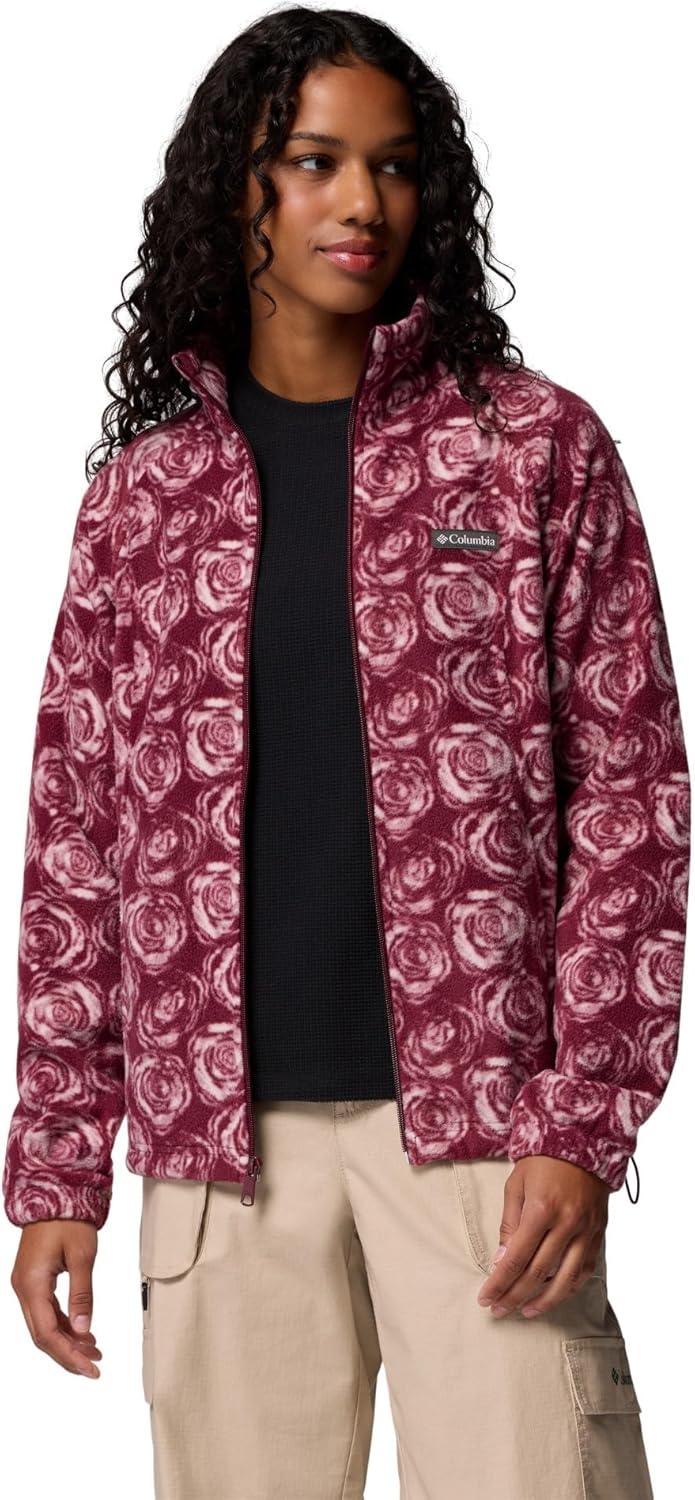 imageColumbia womens Benton Springs Printed Full ZipRich Wine Rose City