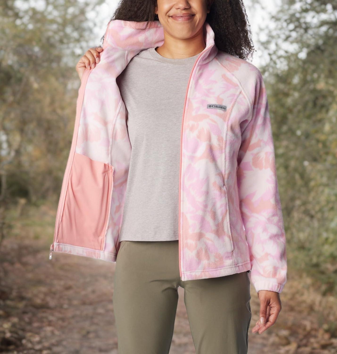 imageColumbia womens Benton Springs Printed Full ZipSalmon Rose Peonies