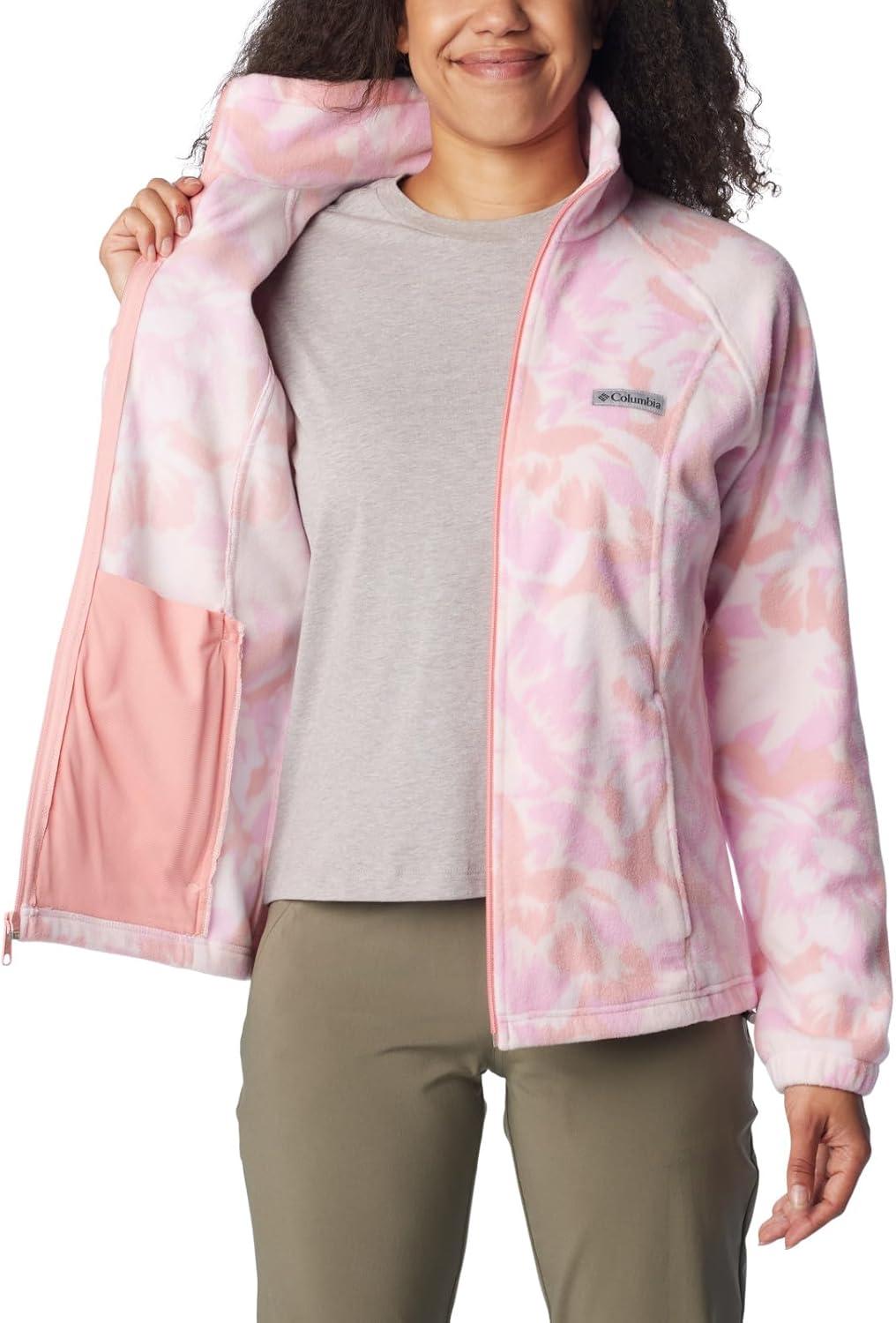 imageColumbia womens Benton Springs Printed Full ZipSalmon Rose Peonies