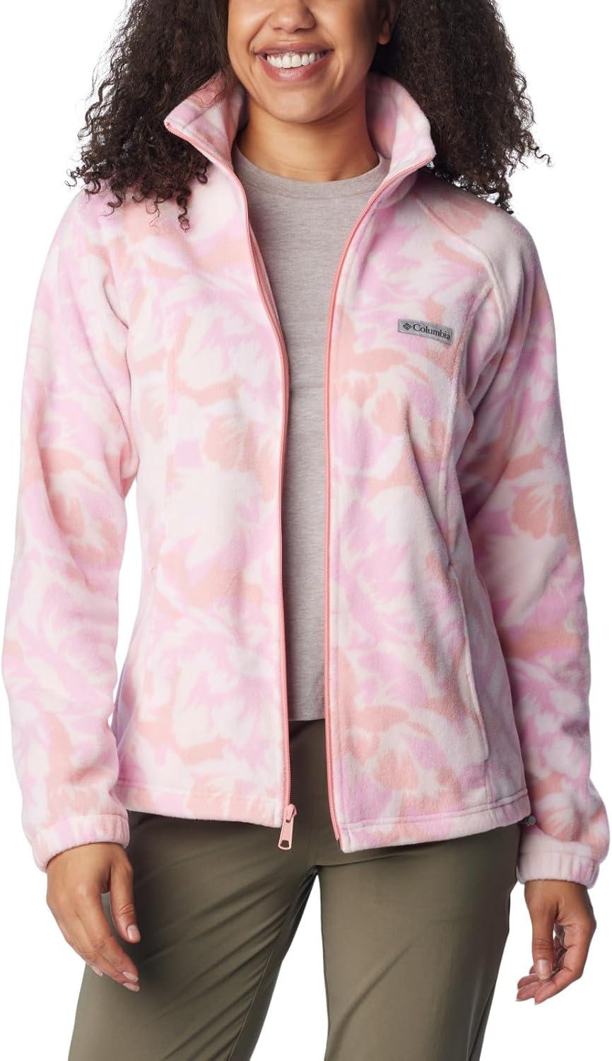 imageColumbia womens Benton Springs Printed Full ZipSalmon Rose Peonies