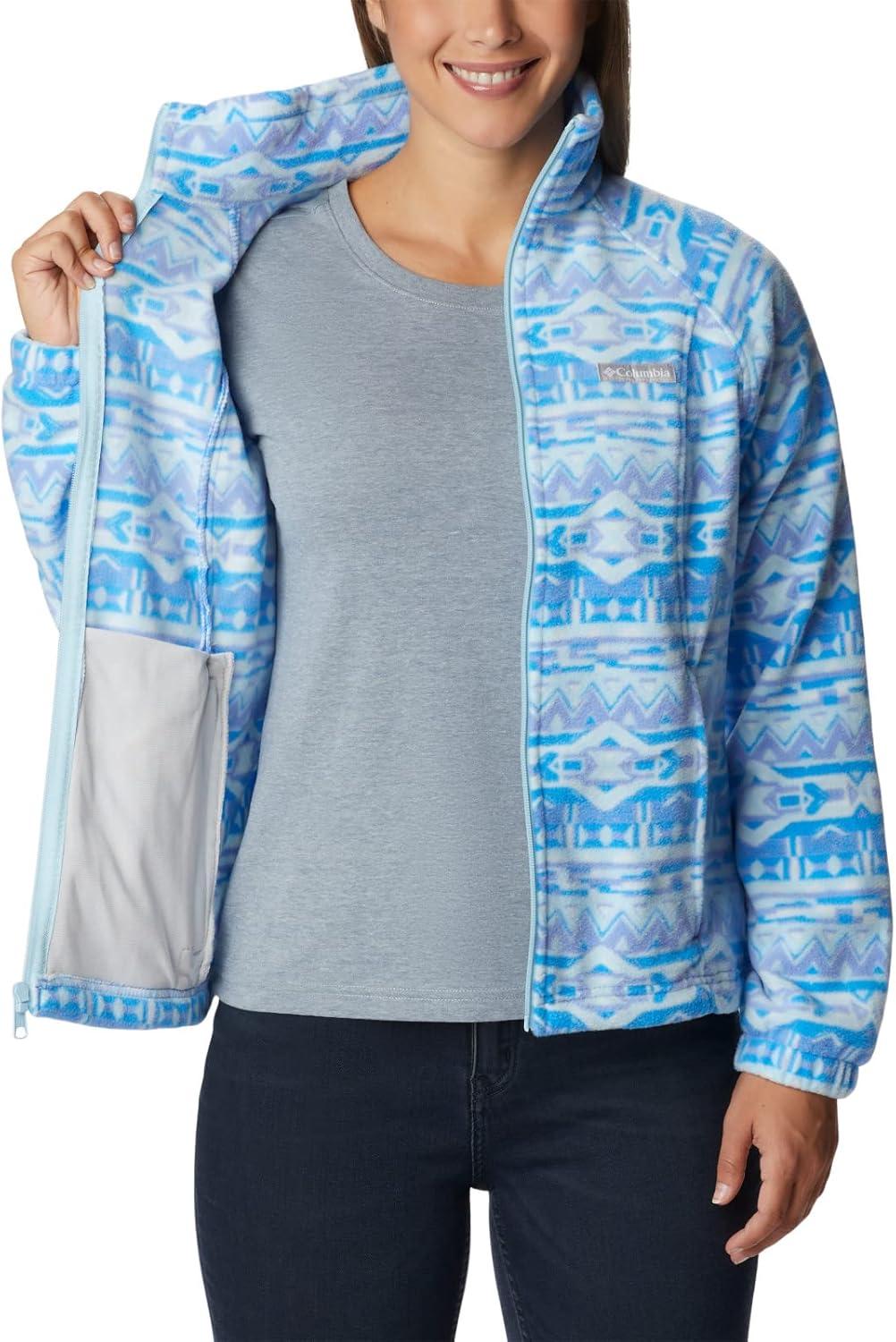 imageColumbia womens Benton Springs Printed Full ZipSerenity 80s Stripe