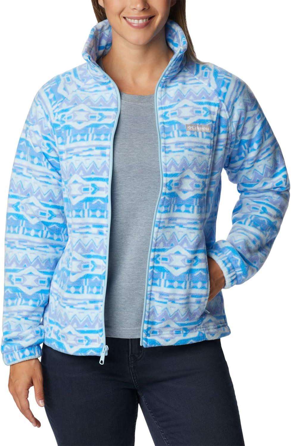 imageColumbia womens Benton Springs Printed Full ZipSerenity 80s Stripe