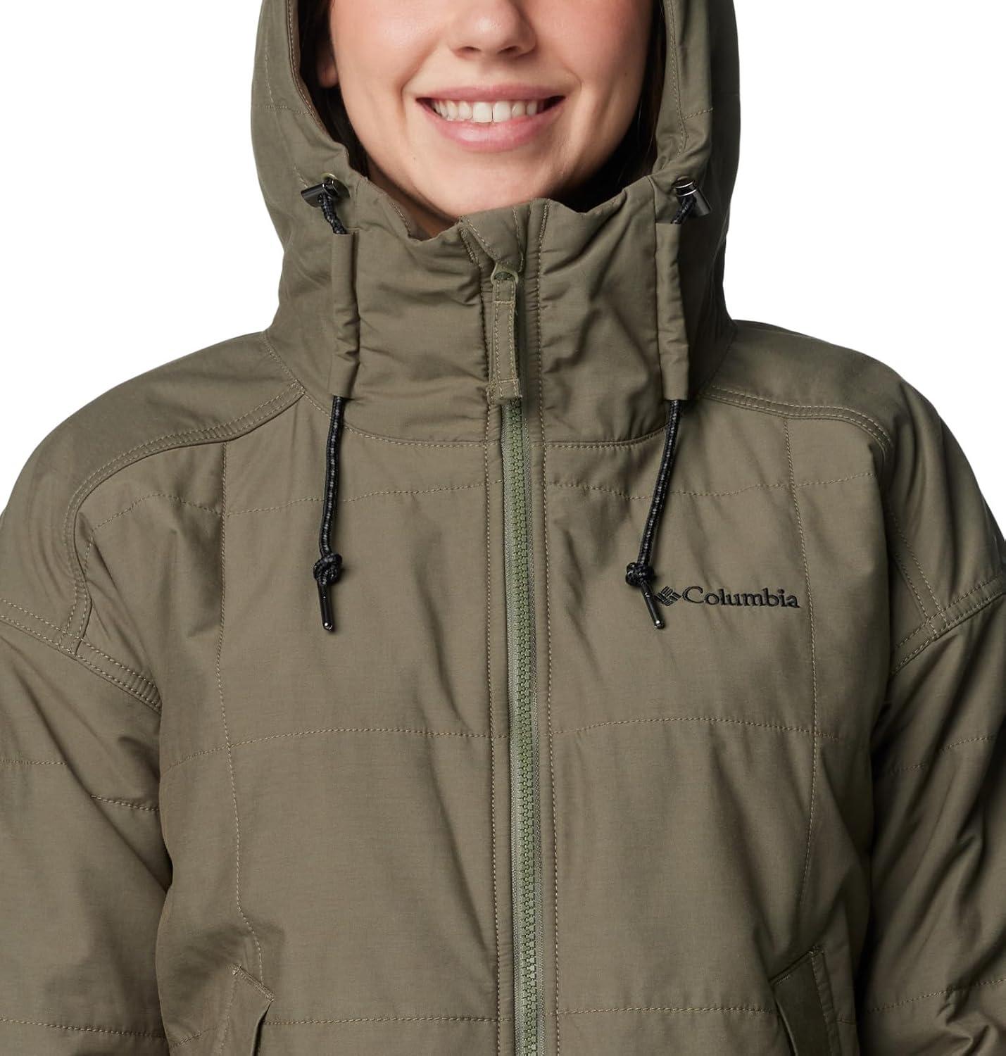 imageColumbia womens Chatfield Hill Ii Novelty JacketStone GreenChalk Omblur Tonal