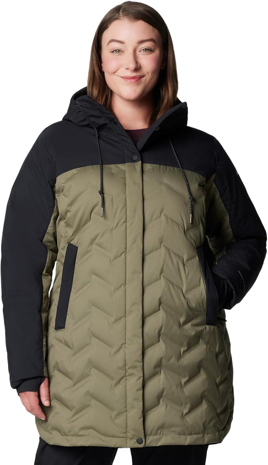 imageColumbia womens Mountain Croo Iii Mid Down JacketStone GreenBlack
