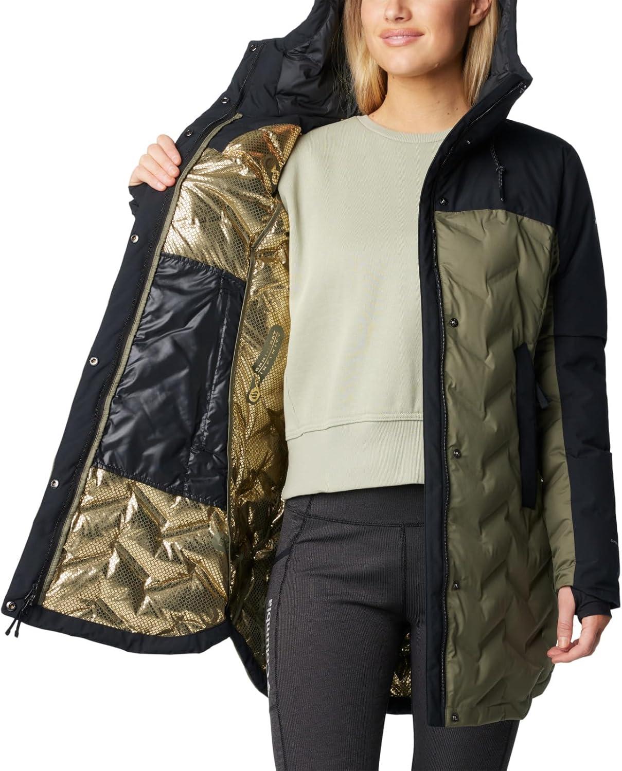 imageColumbia womens Mountain Croo Iii Mid Down JacketStone GreenBlack