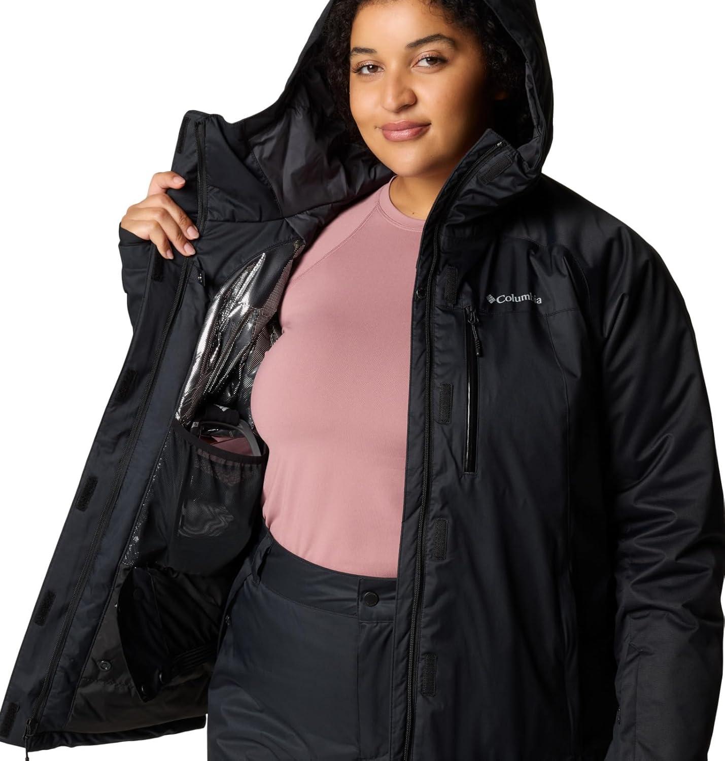 imageColumbia womens Snowy Summit Insulated JacketBlackBlack Dobby