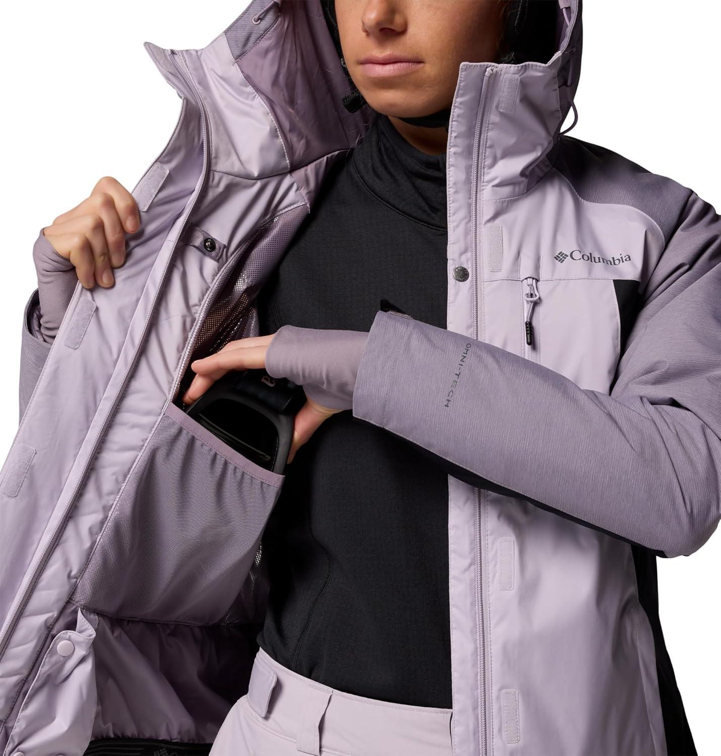 imageColumbia womens Snowy Summit Insulated JacketLavender PearlBlackShl Prpl Crss Dy