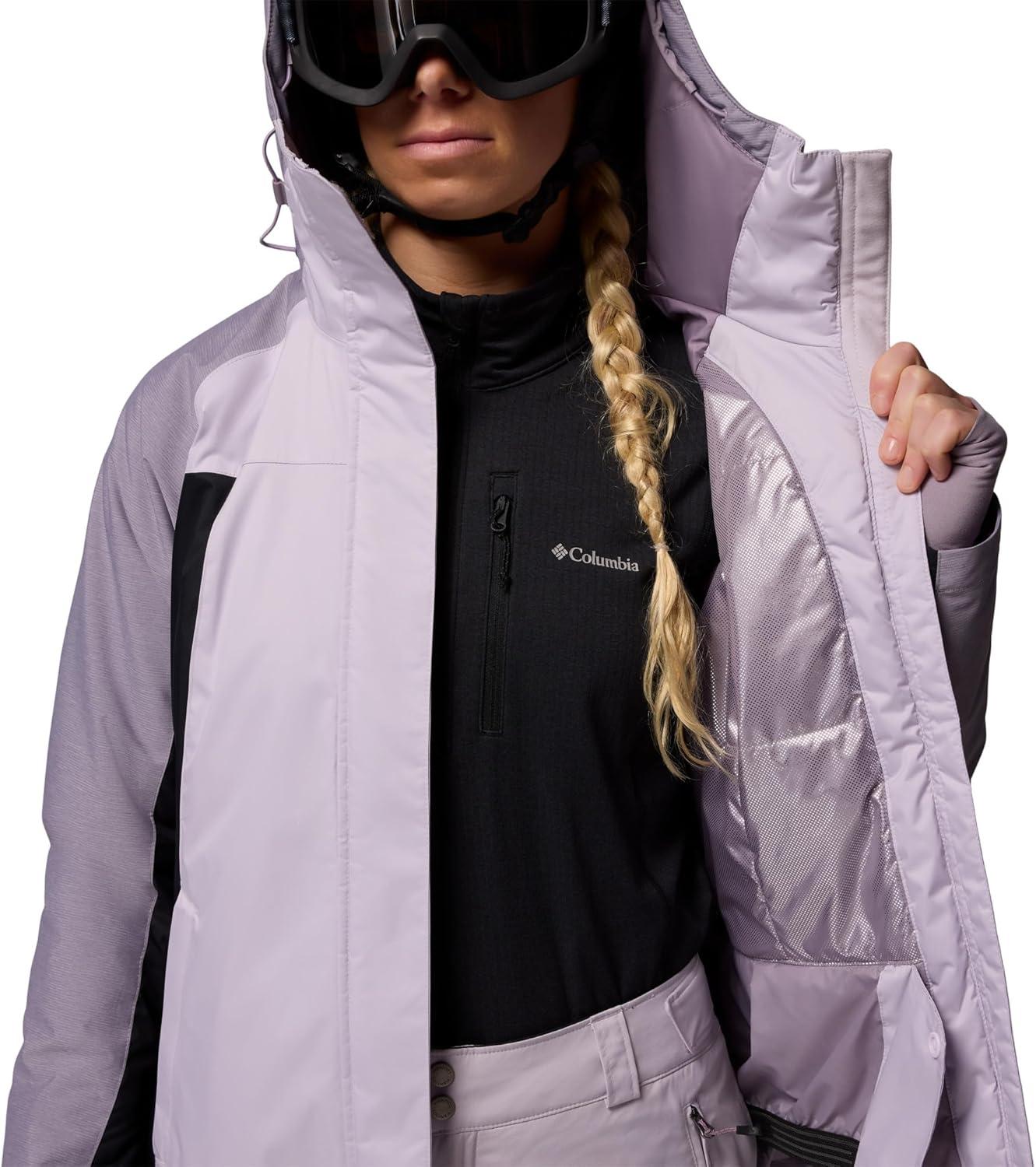 imageColumbia womens Snowy Summit Insulated JacketLavender PearlBlackShl Prpl Crss Dy