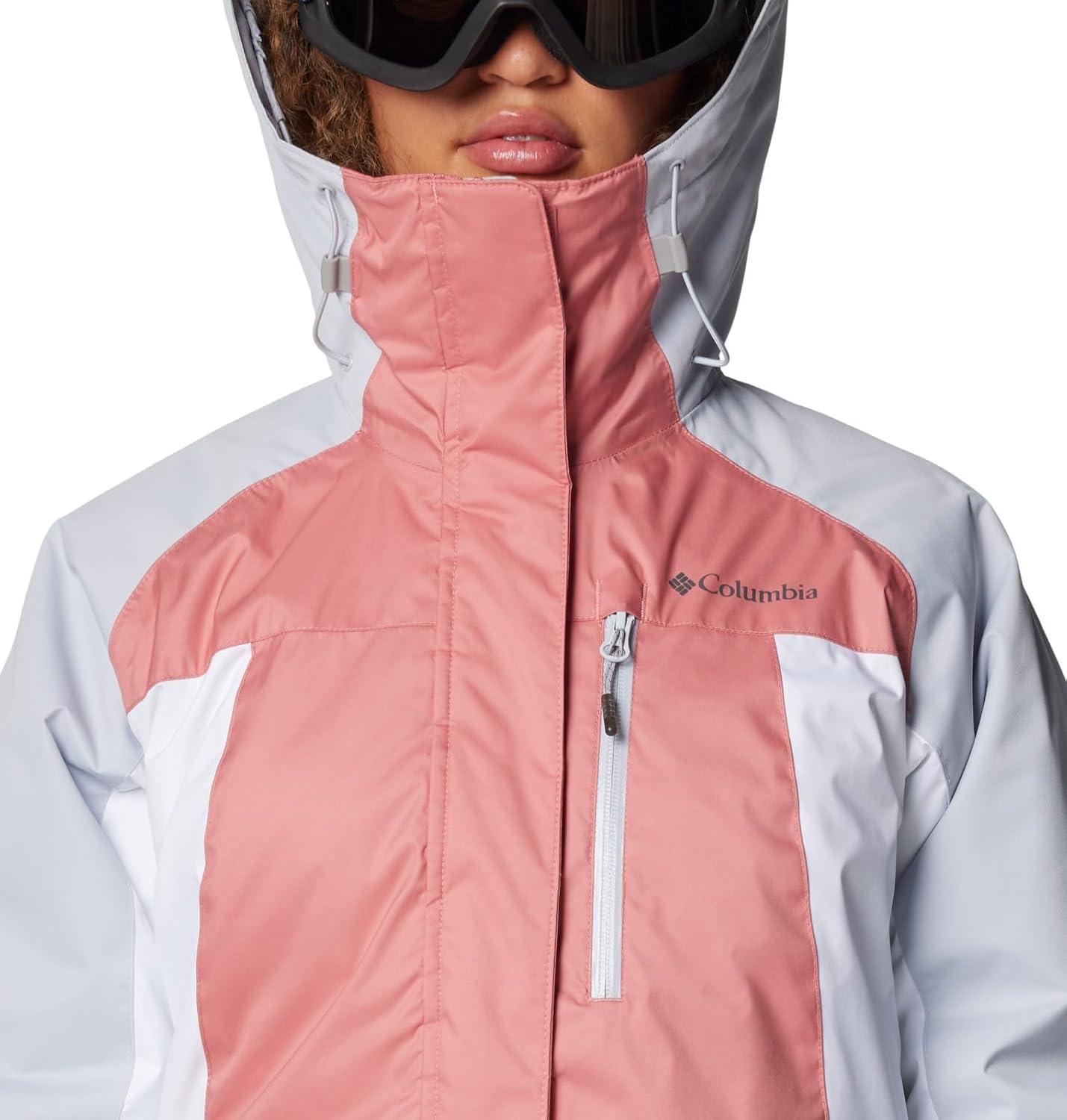 imageColumbia womens Snowy Summit Insulated JacketPink AgaveWhiteCirrus Grey Dobby