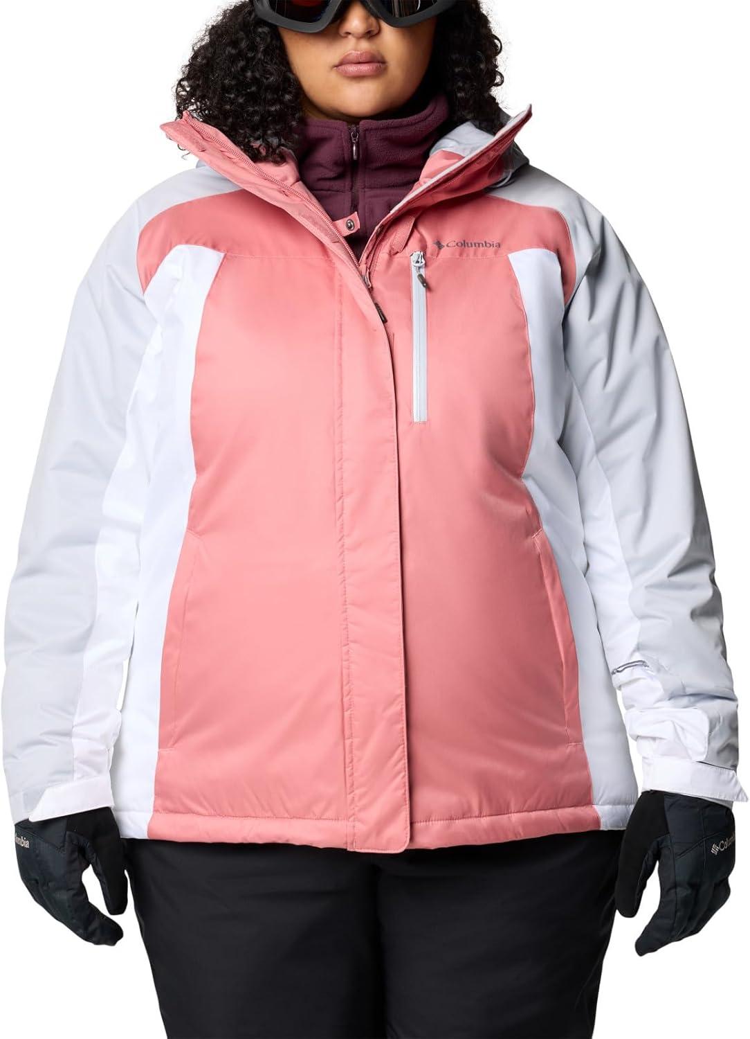 imageColumbia womens Snowy Summit Insulated JacketPink AgaveWhiteCirrus Grey Dobby