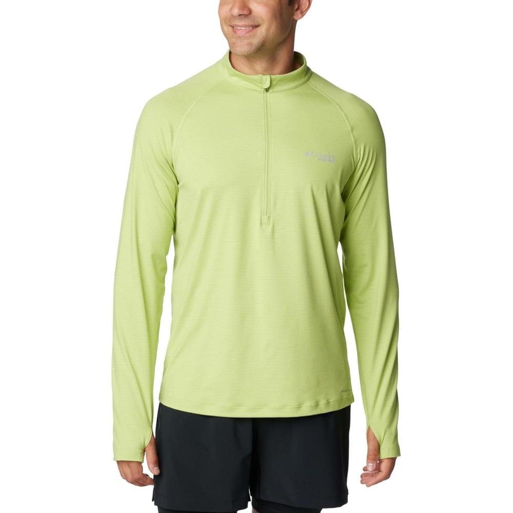 imageColumbia Mens Endless Trail Half Zip Mesh Long SleevNapa Green