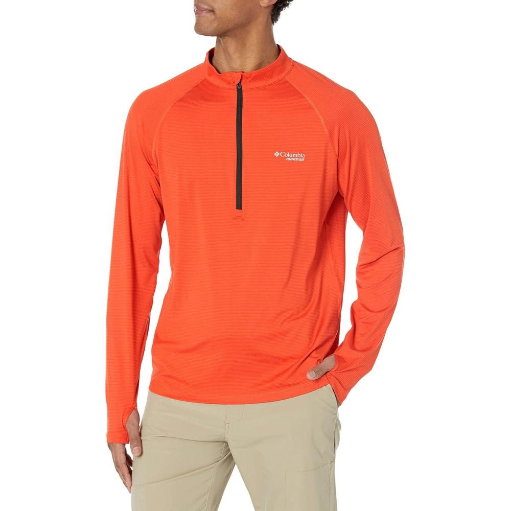 imageColumbia Mens Endless Trail Half Zip Mesh Long SleevSpicy