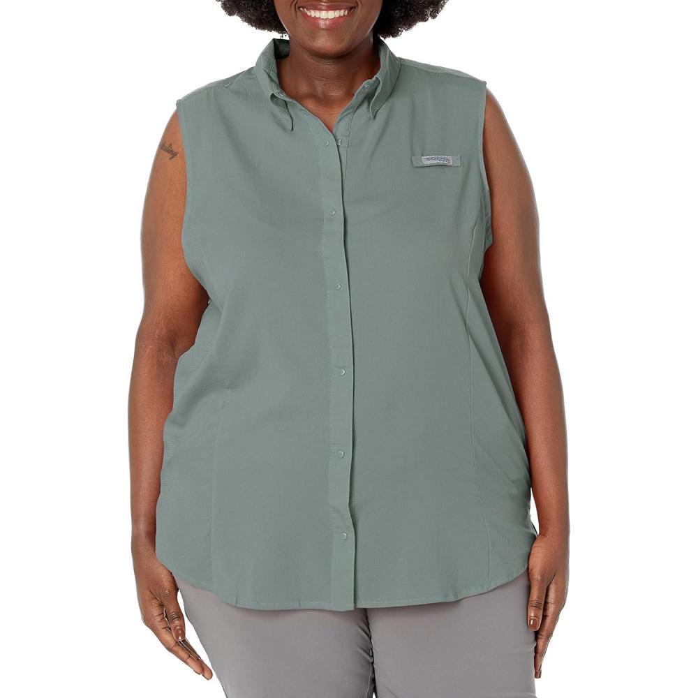imageColumbia Womens Extended Tamiami Womens Sleeveless ShirtLight Lichen