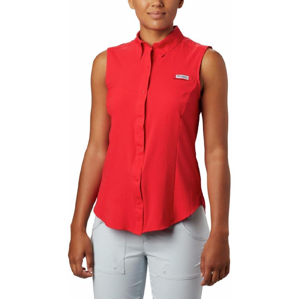 imageColumbia Womens Extended Tamiami Womens Sleeveless ShirtRed Lily