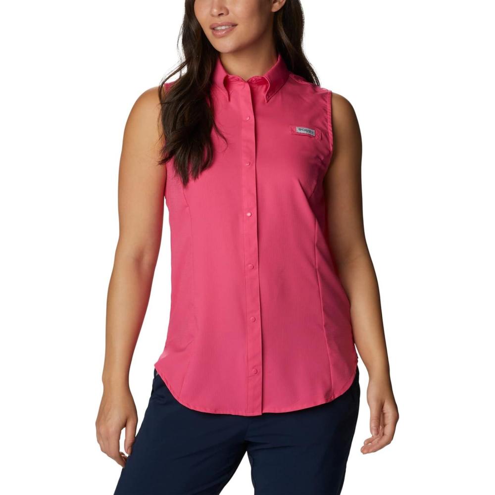 imageColumbia Womens Extended Tamiami Womens Sleeveless ShirtUltra Pink
