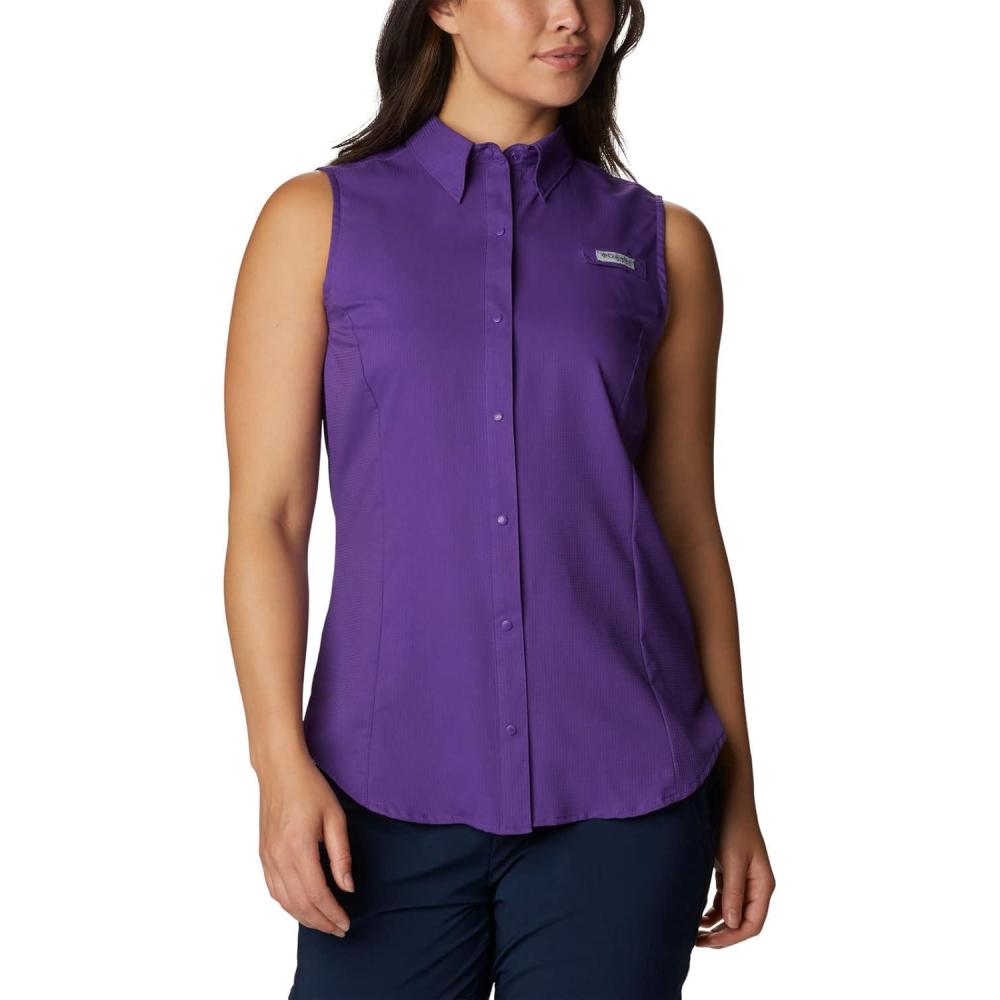 imageColumbia Womens Extended Tamiami Womens Sleeveless ShirtVivid Purple