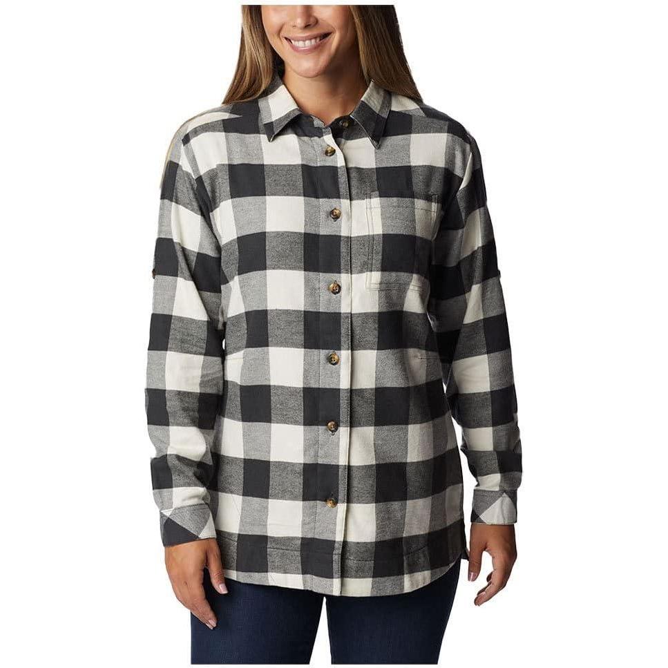 imageColumbia Womens Holly Hideaway Flannel ShirtButton Down ShirtShark Buffalo Check