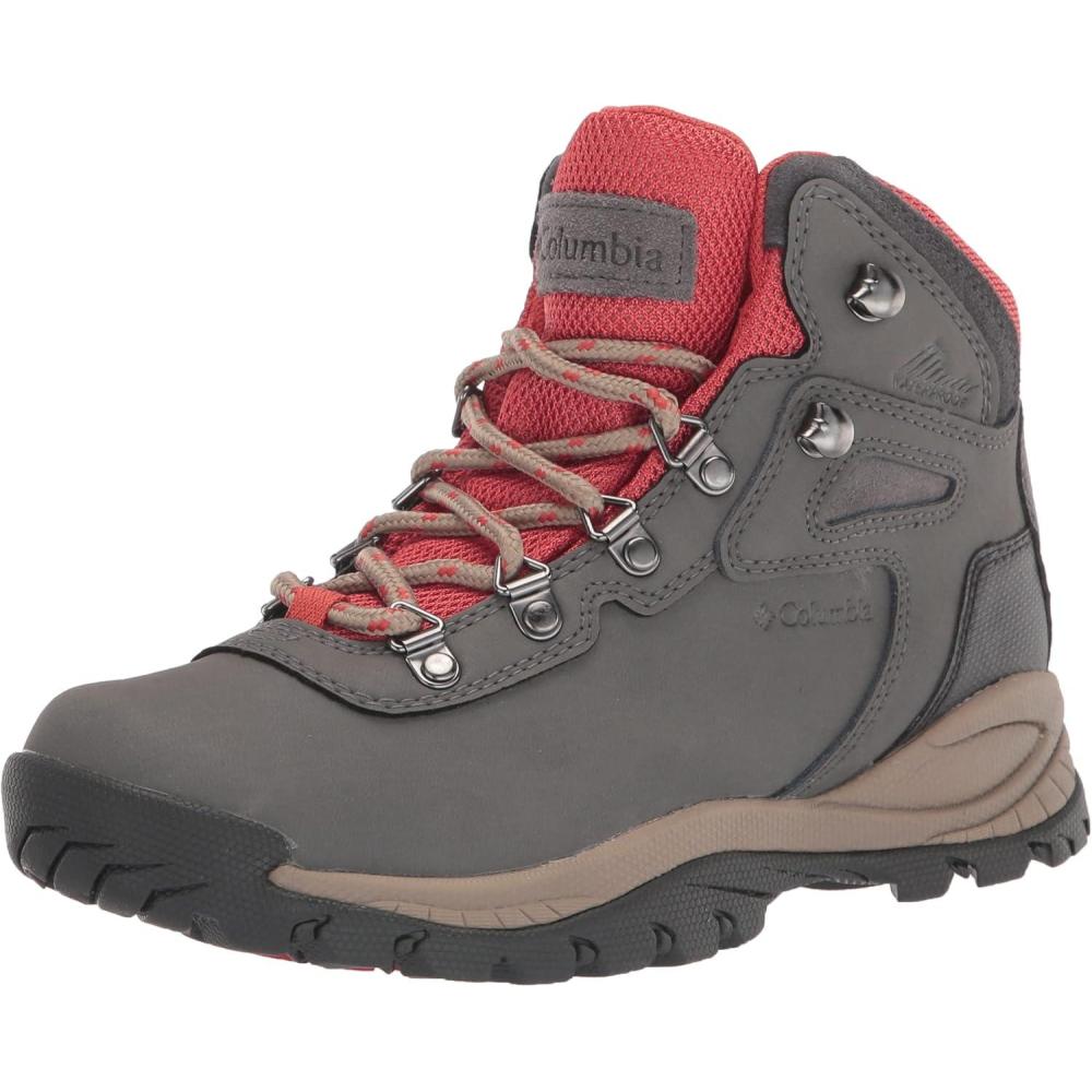 imageColumbia Womens Newton Ridge Plus Waterproof Amped Hiking BootCharcoalScorched Coral