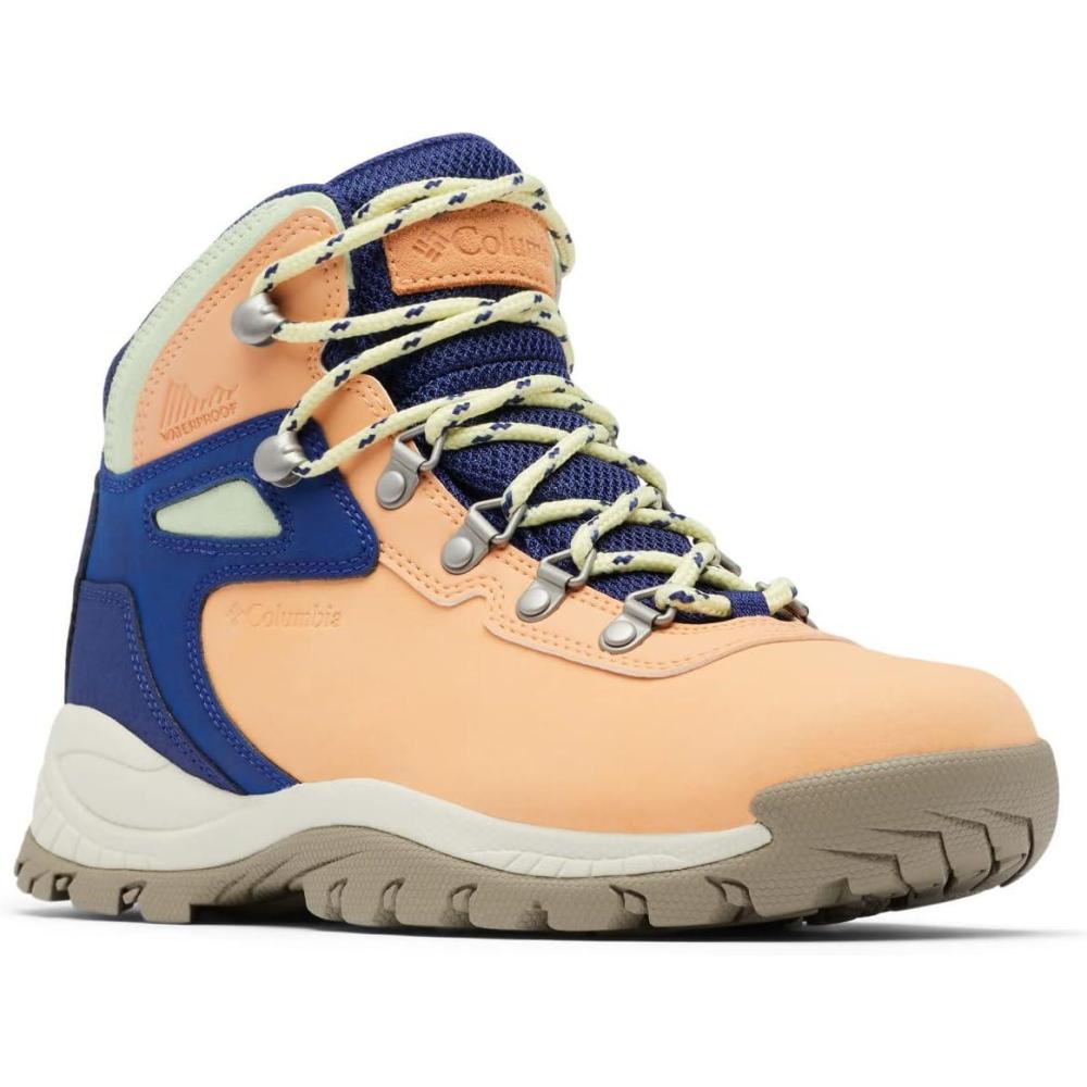 imageColumbia Womens Newton Ridge Plus Waterproof Amped Hiking BootPeachDark Sapphire